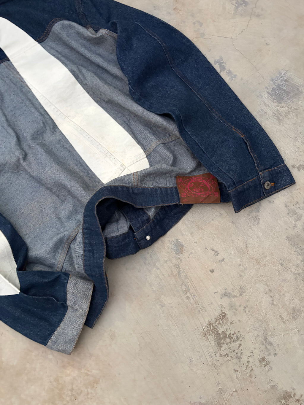 Rare Vintage Evisu Denim Diacock Jacket L/XL