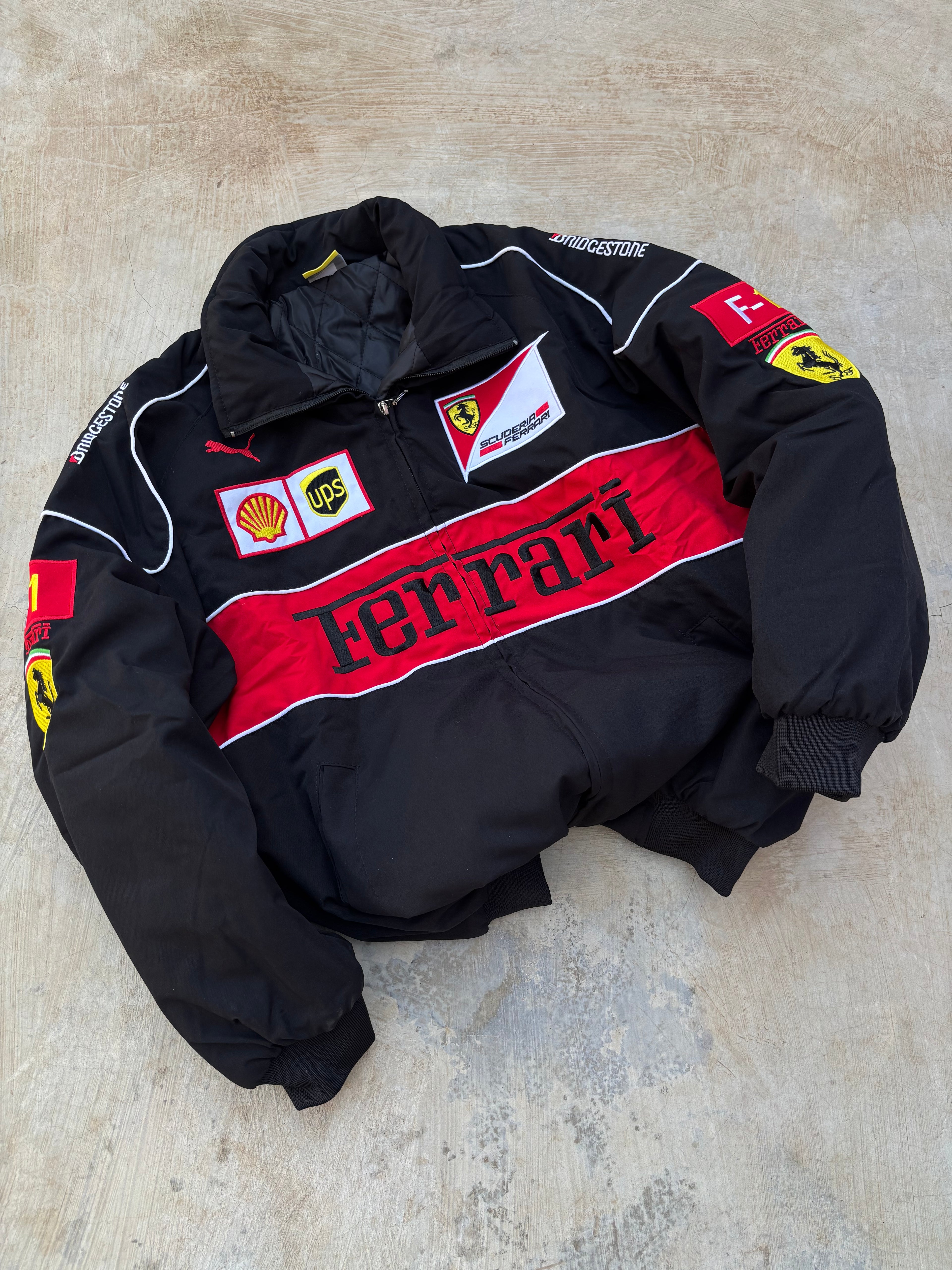 Vintage Ferrari Racing Style Jacket L