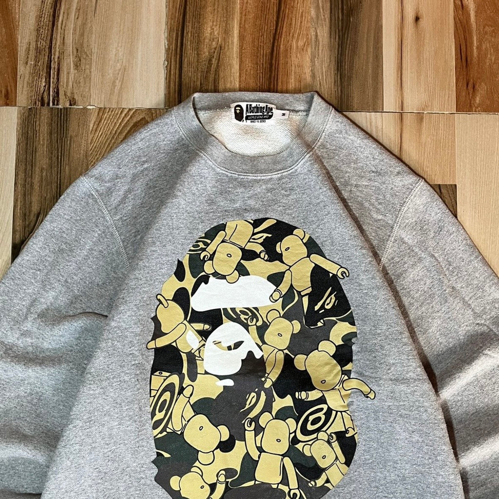 Bape x Medicom Big ape head Crewneck M