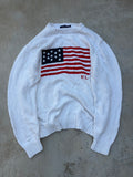 Vintage Polo Ralph Lauren USA Flag Sweater M