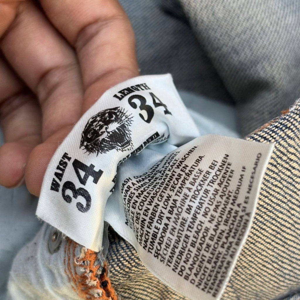 Vintage 00s Edhardy Skull Spellout Jeans 34