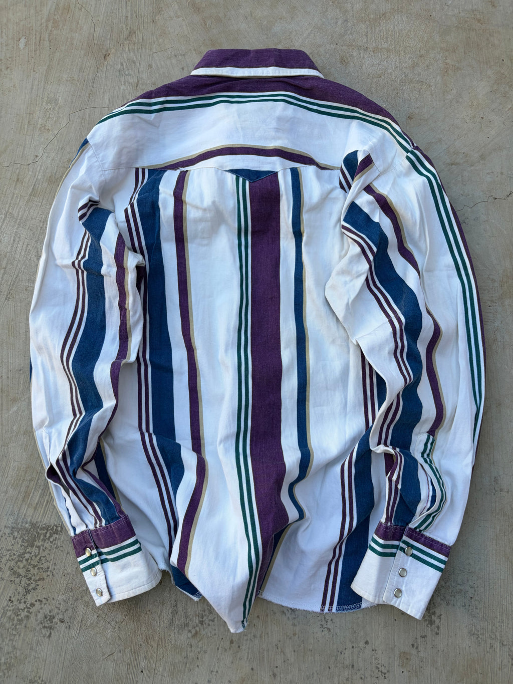 Vintage 90s Wrangler Brushpopper Western Pearl Snap Shirt M