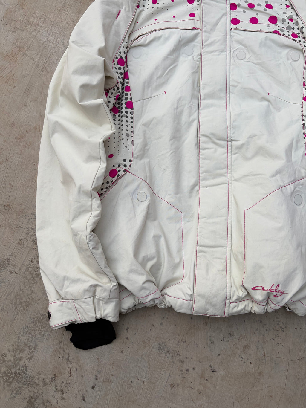 Vintage 00s Oakley Road Fuel Snow Insulated Jacket Polka Dot Panel M