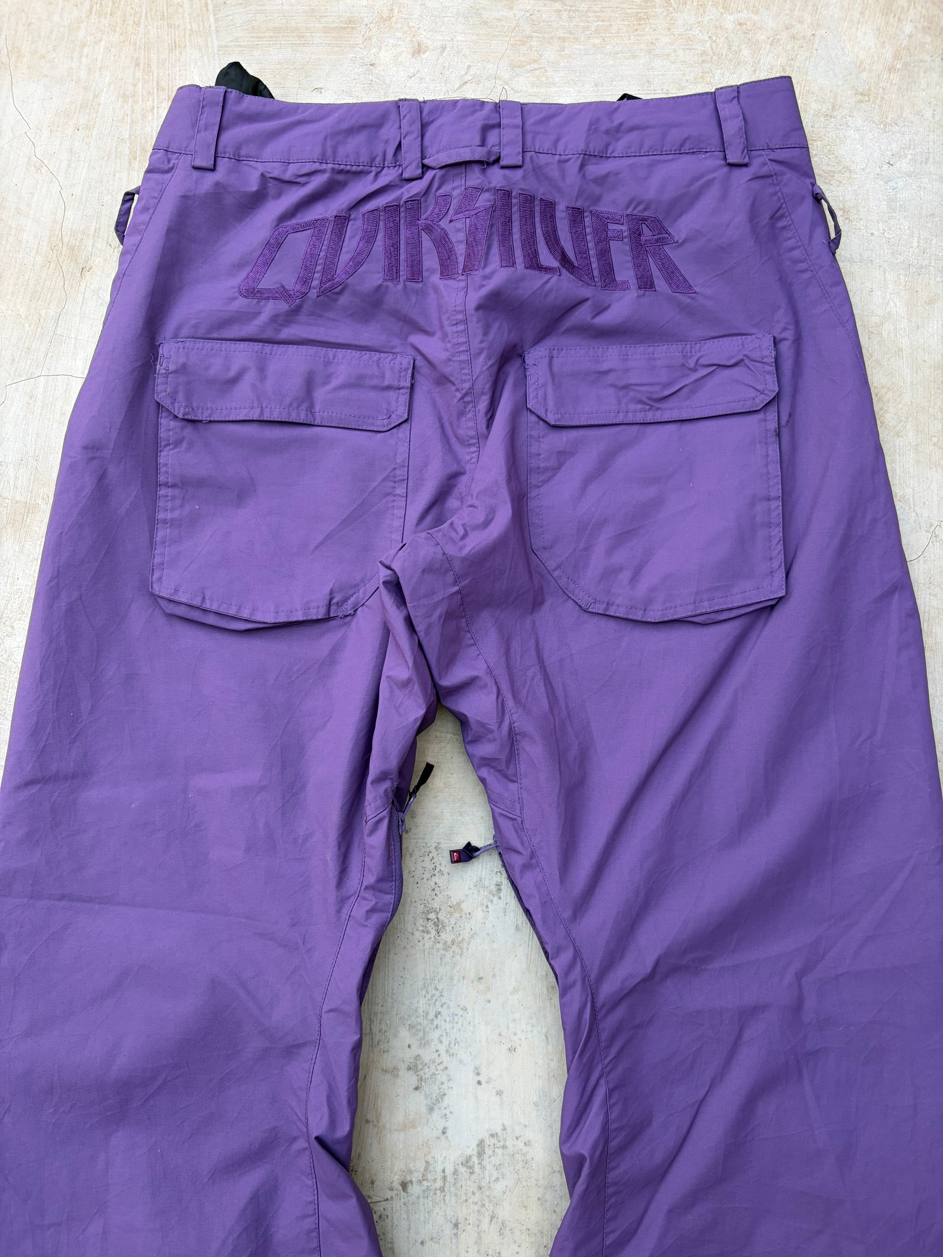 Vintage 00s Quiksilver Purple Insulated Snow Ski Pants 34