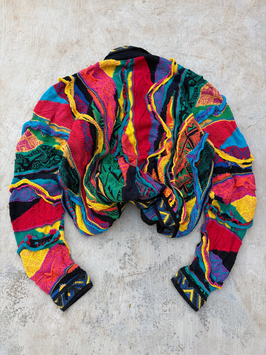 Vintage 90s Coogi 3D Knit Quarter Zip Sweater M/L