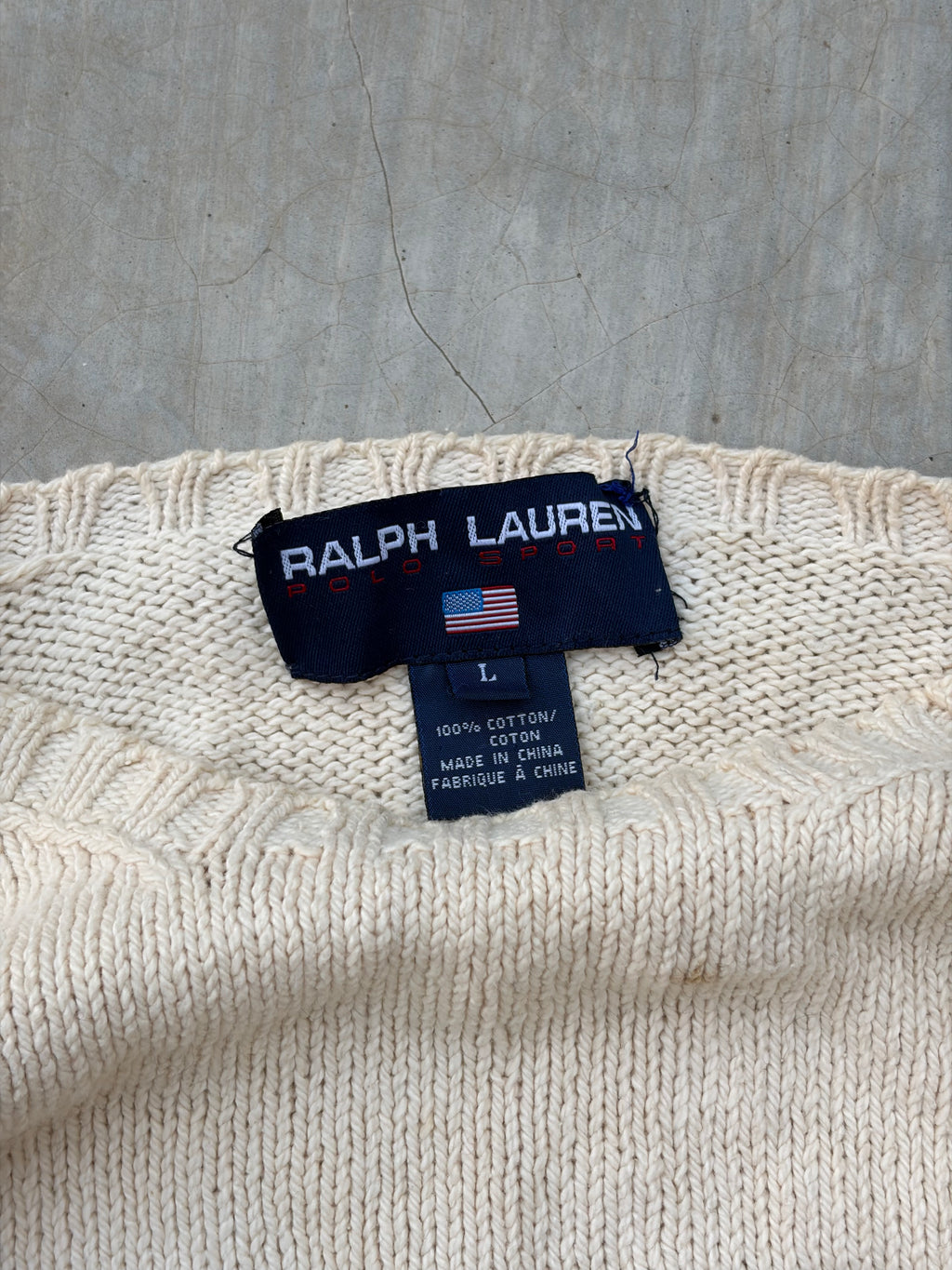 Rare Vintage 90s Ralph Lauren Polo Sport Polo Bear Ski Sweater M/L