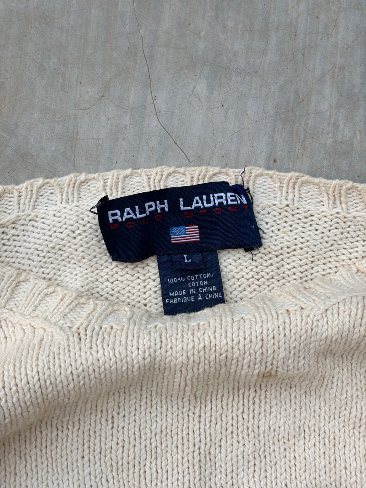 Rare Vintage 90s Ralph Lauren Polo Sport Polo Bear Ski Sweater M/L