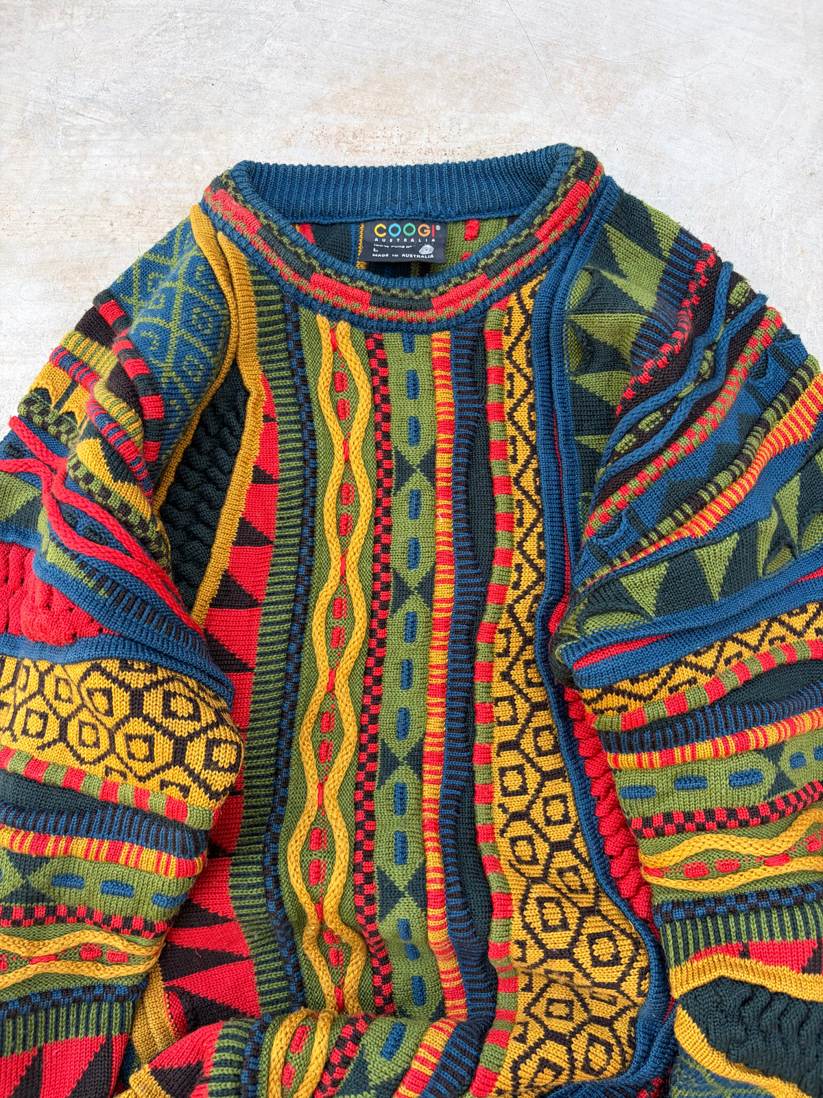 Vintage 90s COOGI Australia 3D Knit Sweater M