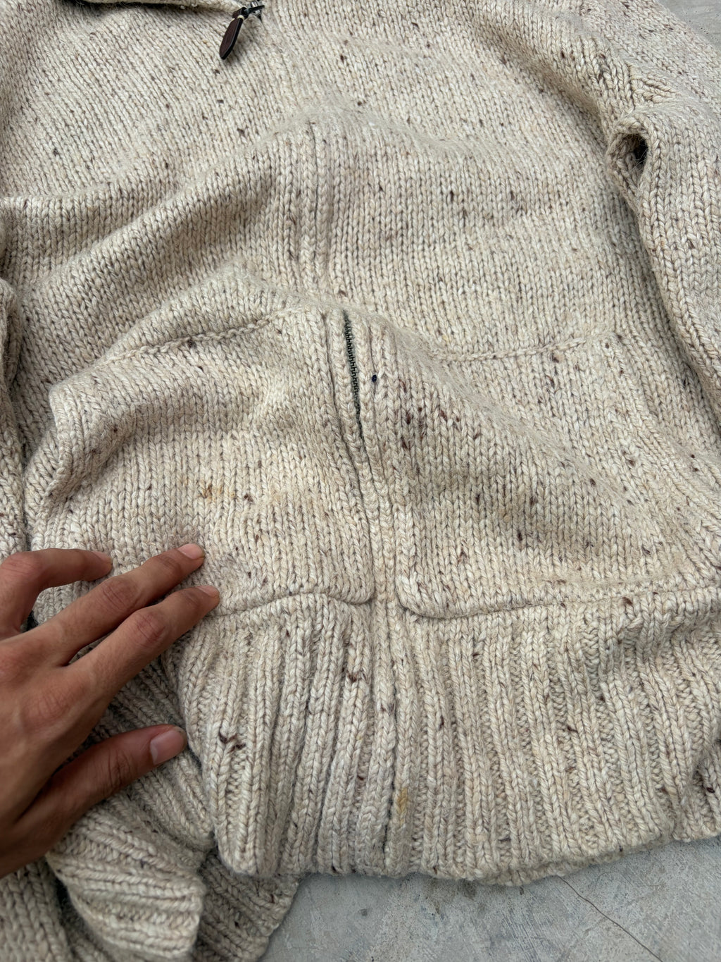 Vintage 90s Polo Ralph Lauren Alpaca Wool Quarter-Zip Knit Sweater M/L