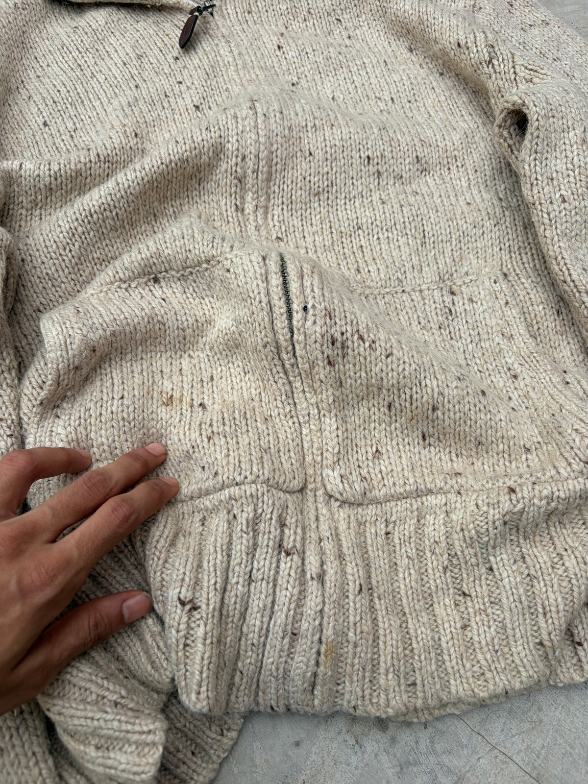 Vintage 90s Polo Ralph Lauren Alpaca Wool Quarter-Zip Knit Sweater M/L