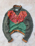 Vintage 90s COOGI Australia 1/4 Zip 3D Textured Knit Sweater  M