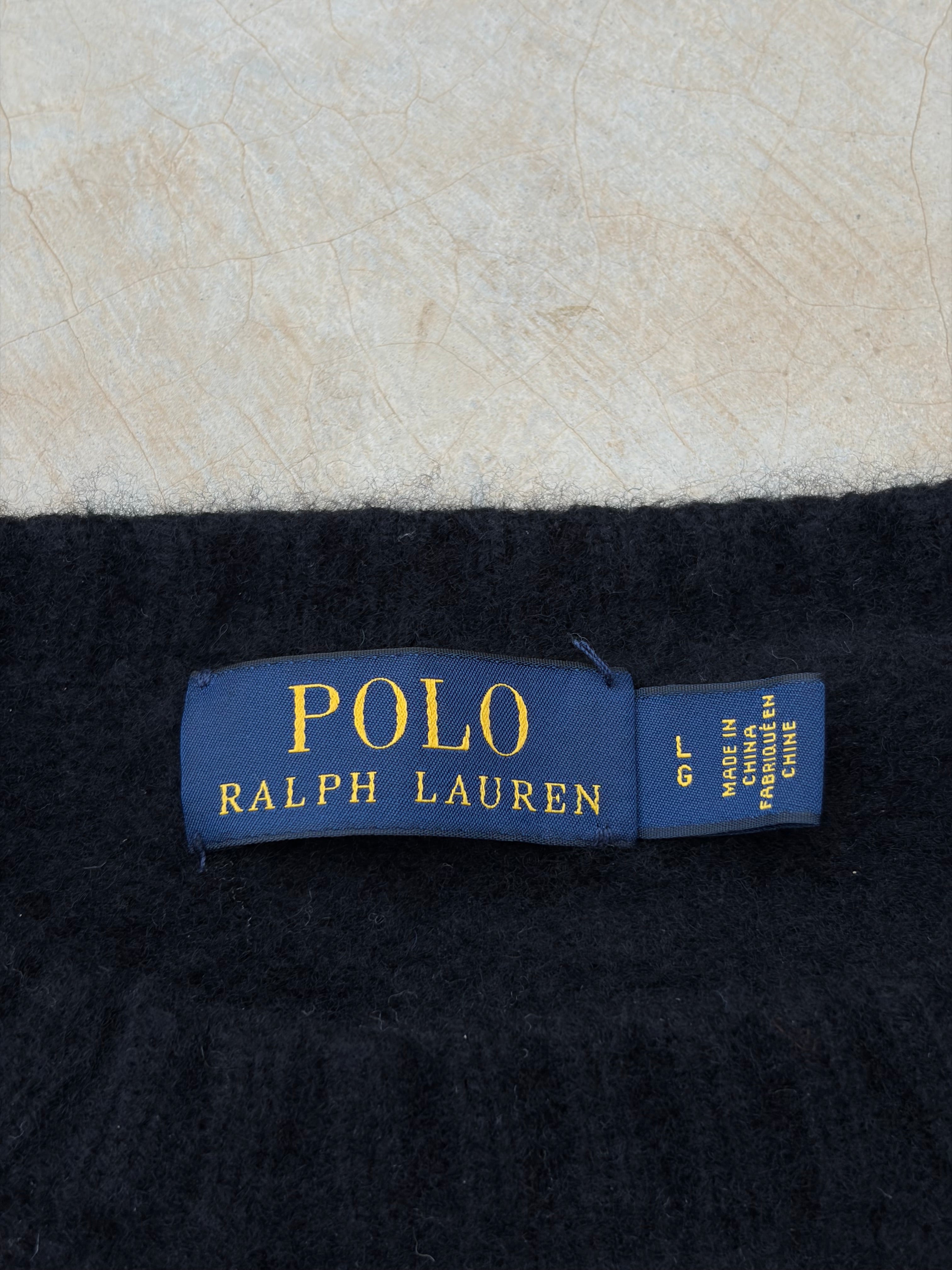 Vintage 00s Polo Ralph Lauren Ski-Bear Knit Sweater M