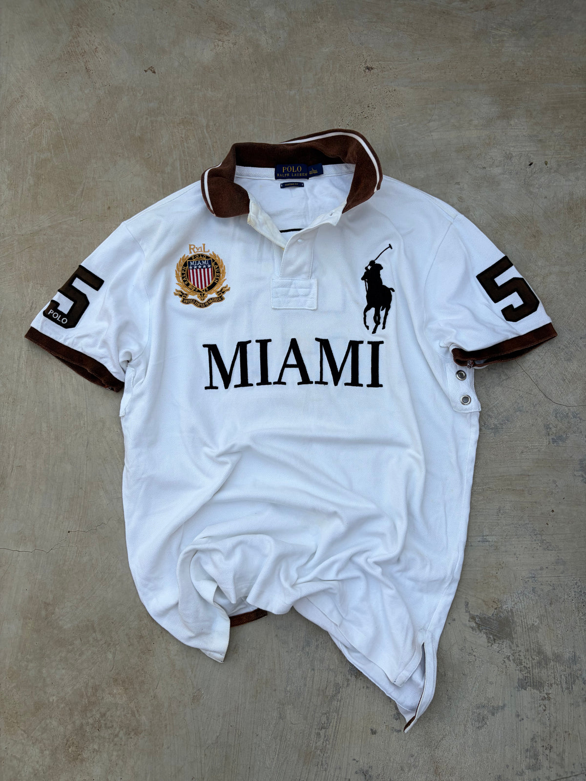 Vintage Polo Ralph Lauren Miami Big Pony Polo Shirt L