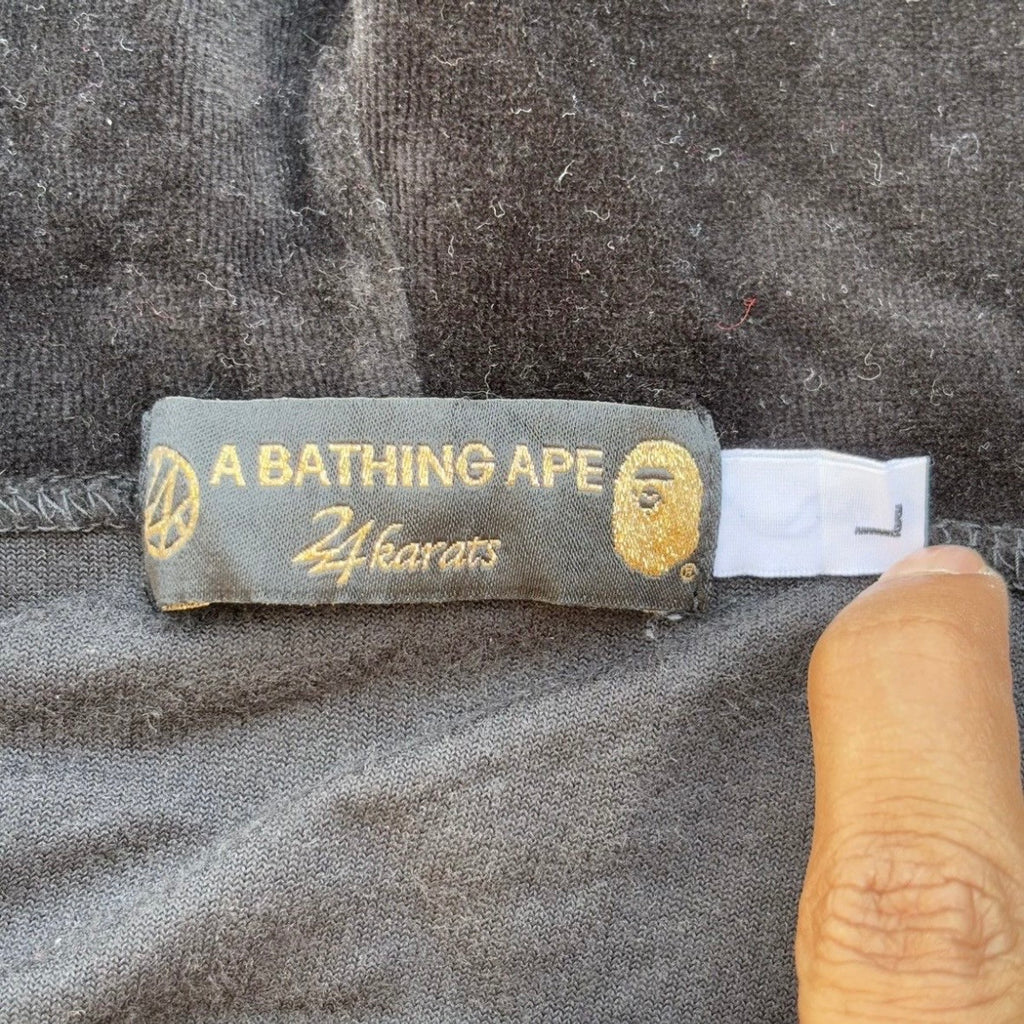 Vintage Bape 24 Karat Full Zip Shark Hoodie L