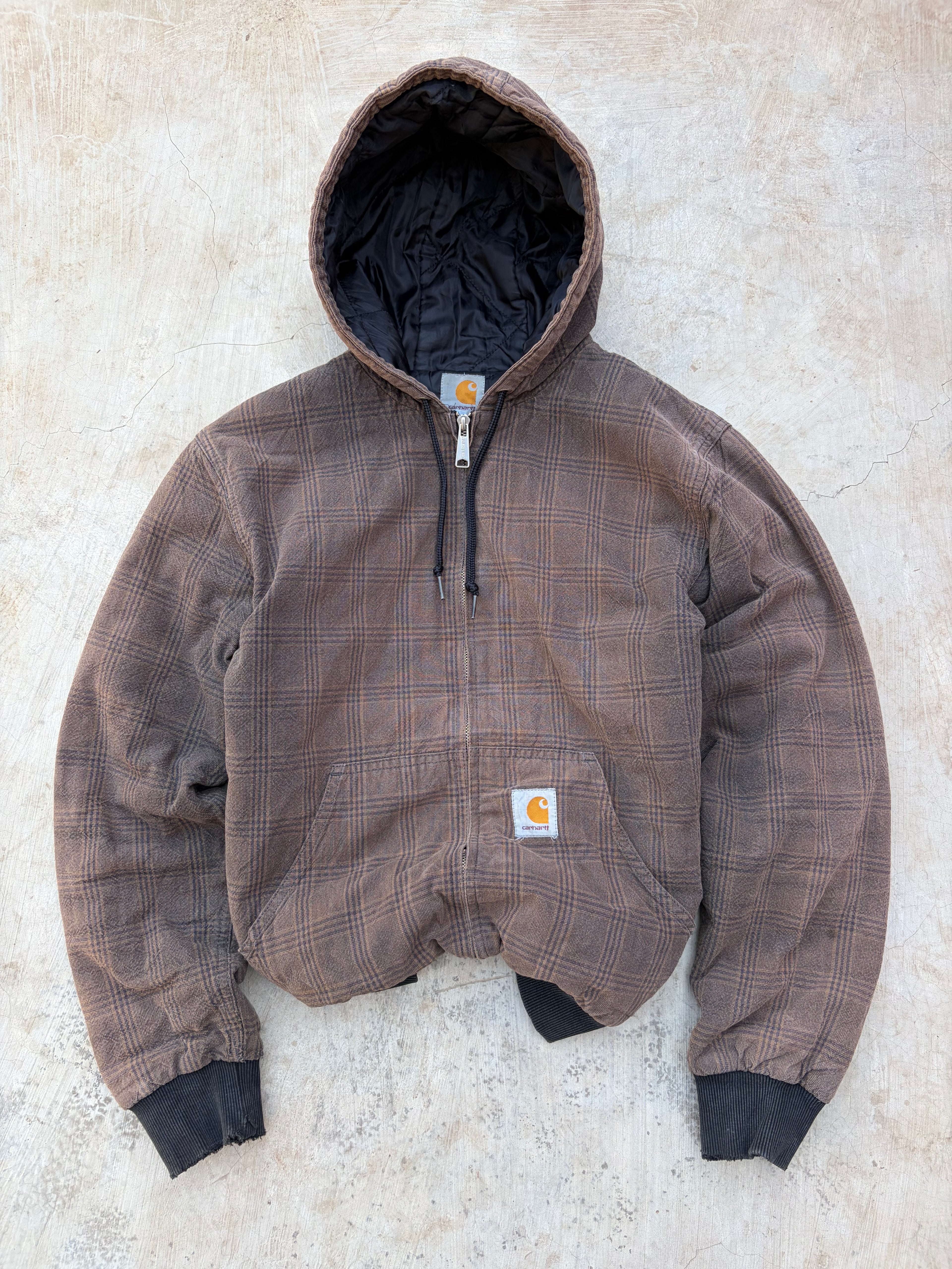 Vintage 00s Sunfaded Carhartt Plaid Active Jacket M