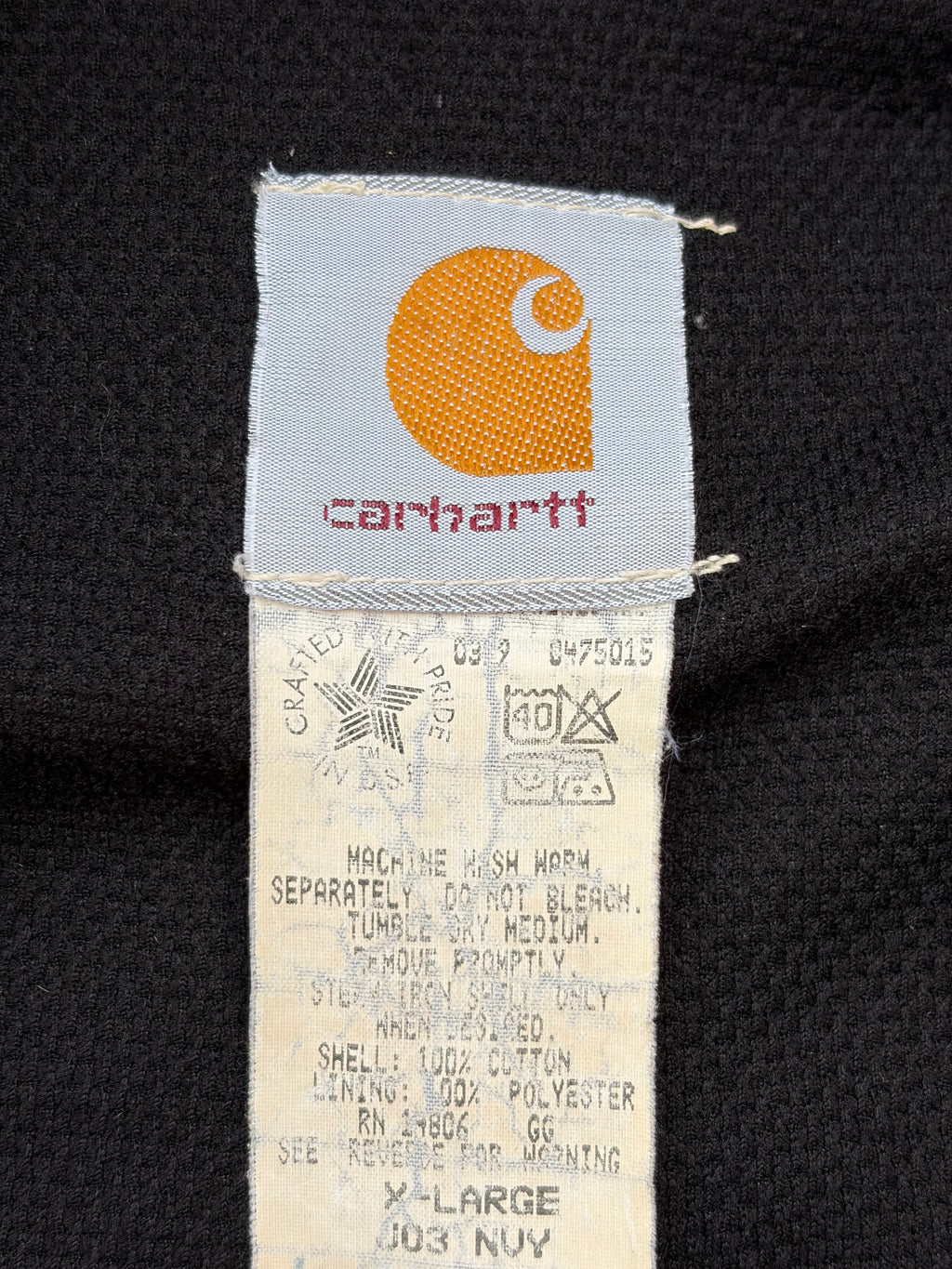 Vintage 1999 Sunfaded Carhartt Active Jacket J03 NVY XL