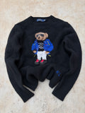 Vintage 00s Polo Ralph Lauren Ski-Bear Knit Sweater M