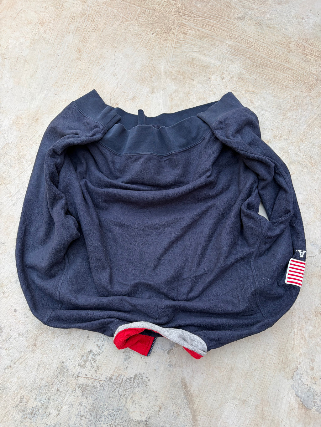 Vintage 90s Polo Ralph Lauren SpellOut Quarter zip Fleece L
