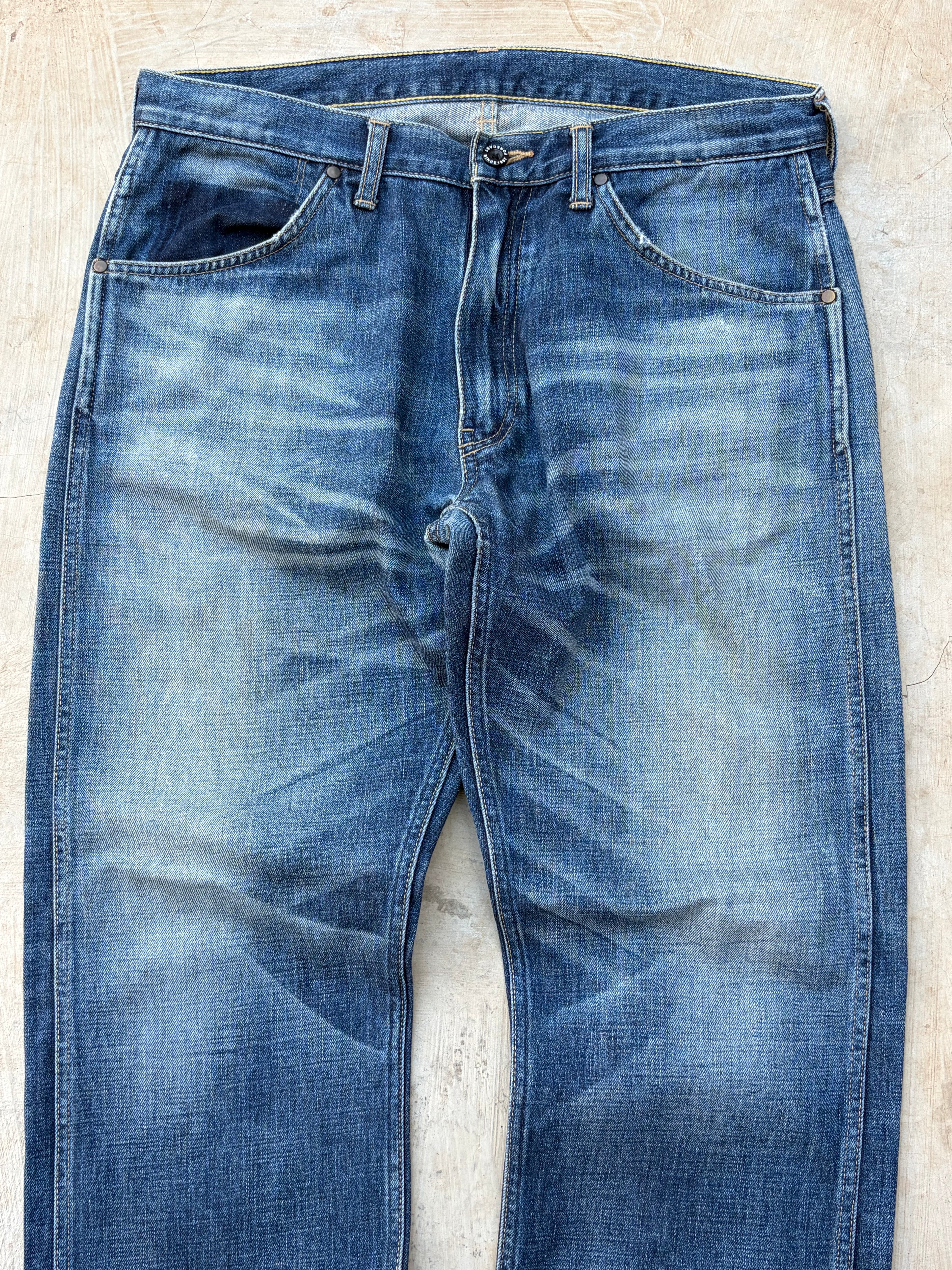 Vintage BAPE Bathing Ape Denim Jeans Big Logo Back Embroidery Y2K 34