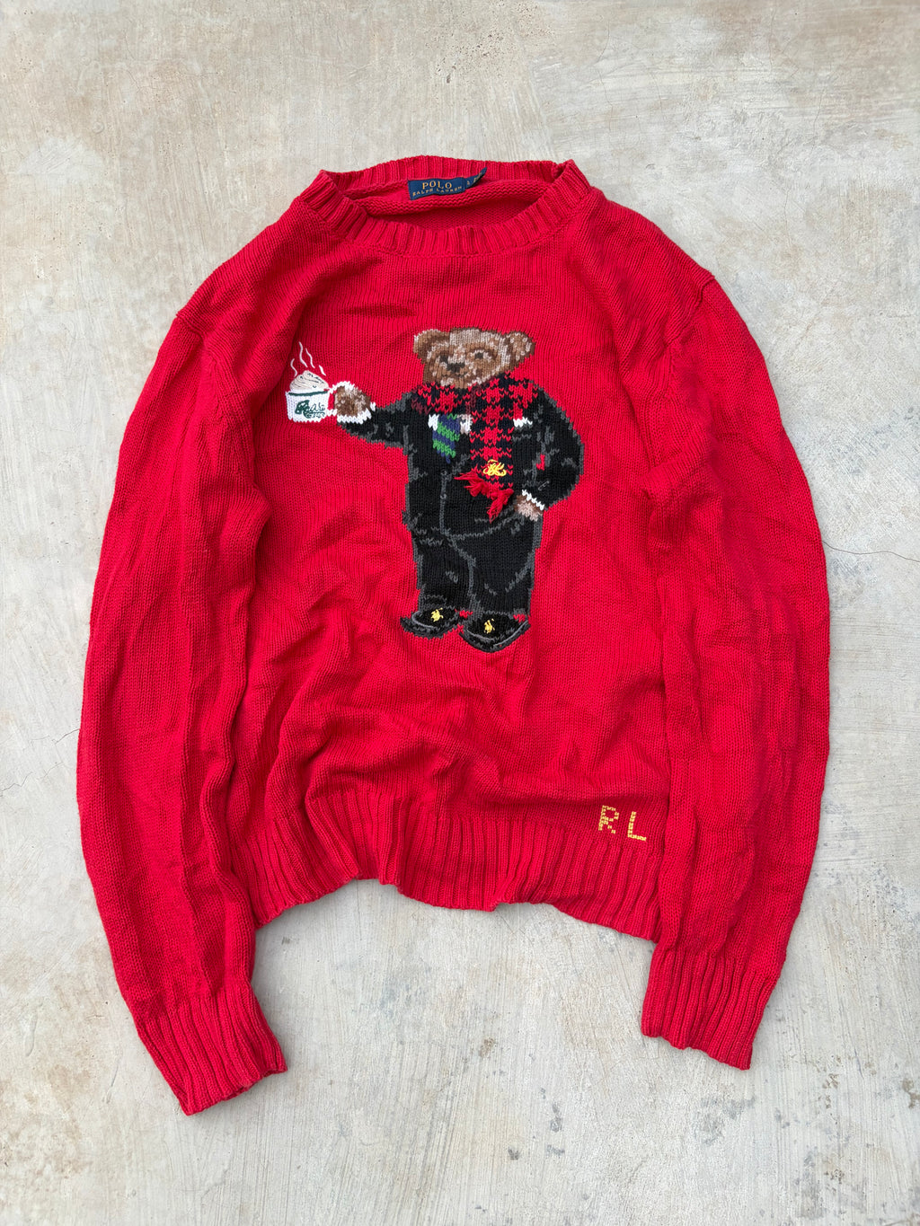 Vintage Polo Ralph Lauren Polo Bear Sweater M