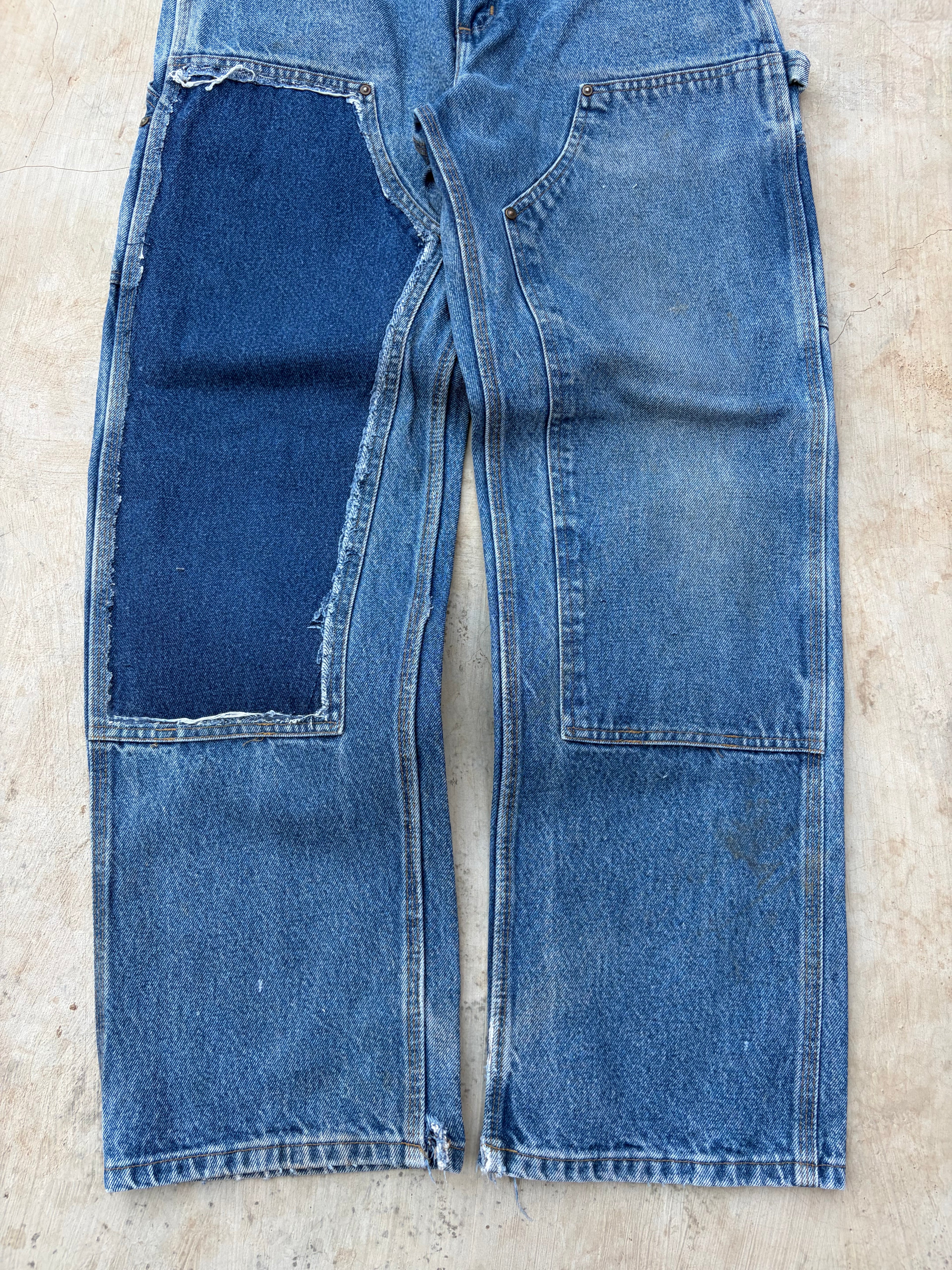 Vintage 00s Carhartt Double Knee Denim Distressed Panel 32