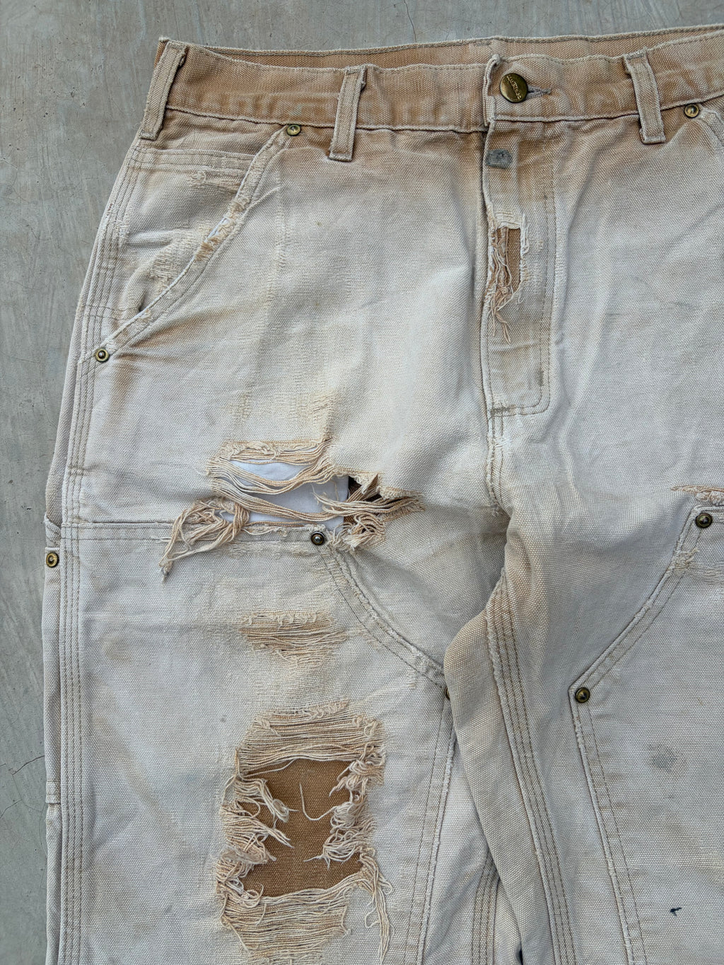 Vintage Thrashed & Faded Carhartt Double Knee Shorts 31