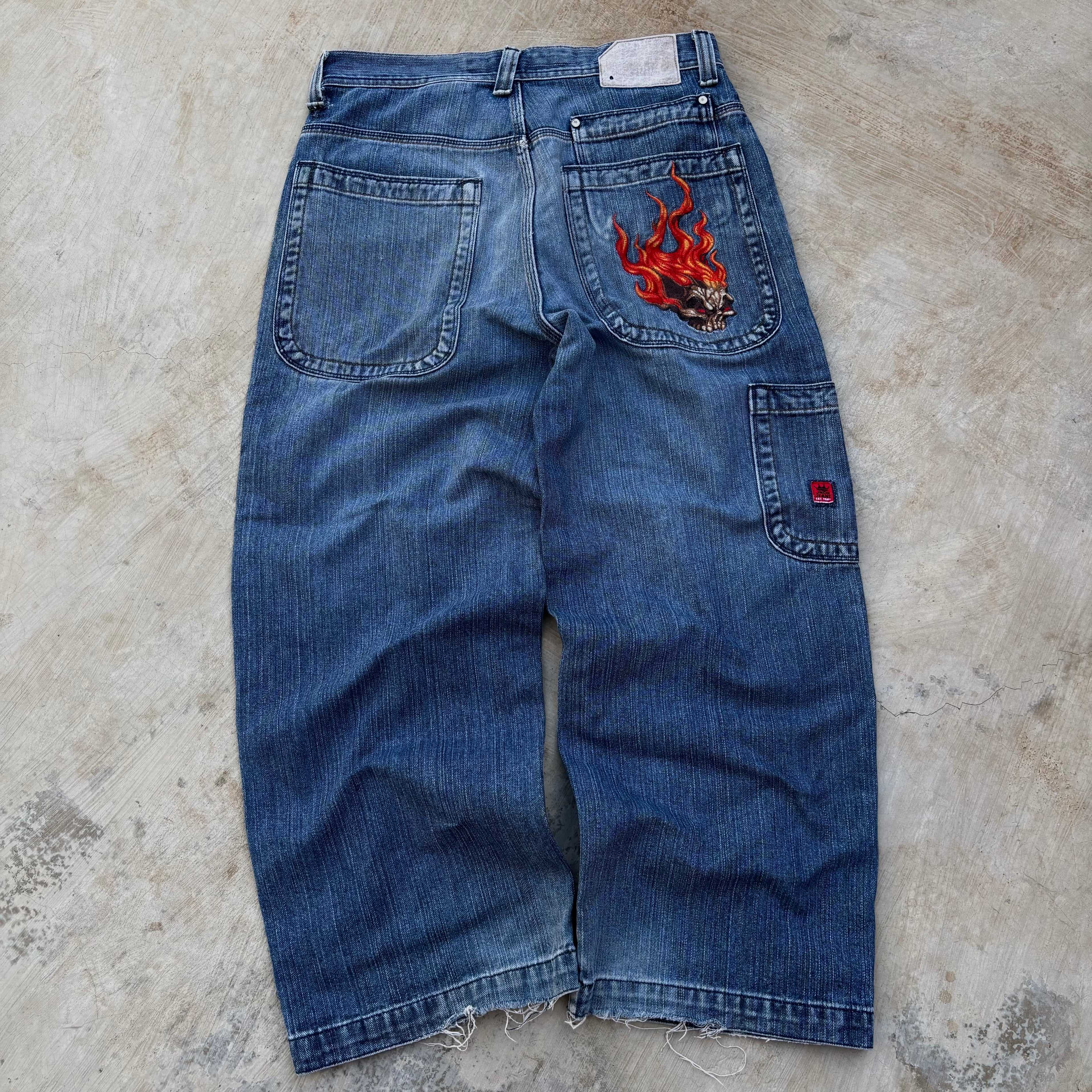 Vintage 90s Jnco Fireskull Jeans 33