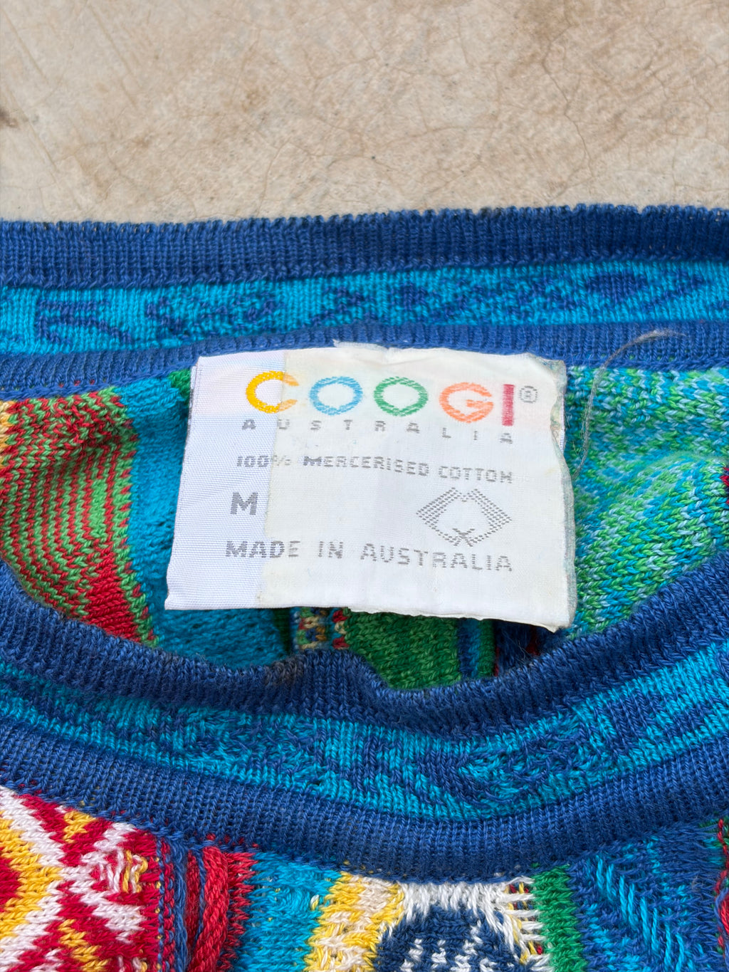 Vintage 90s Coogi 3D Knit Half Sleeve Sweater M