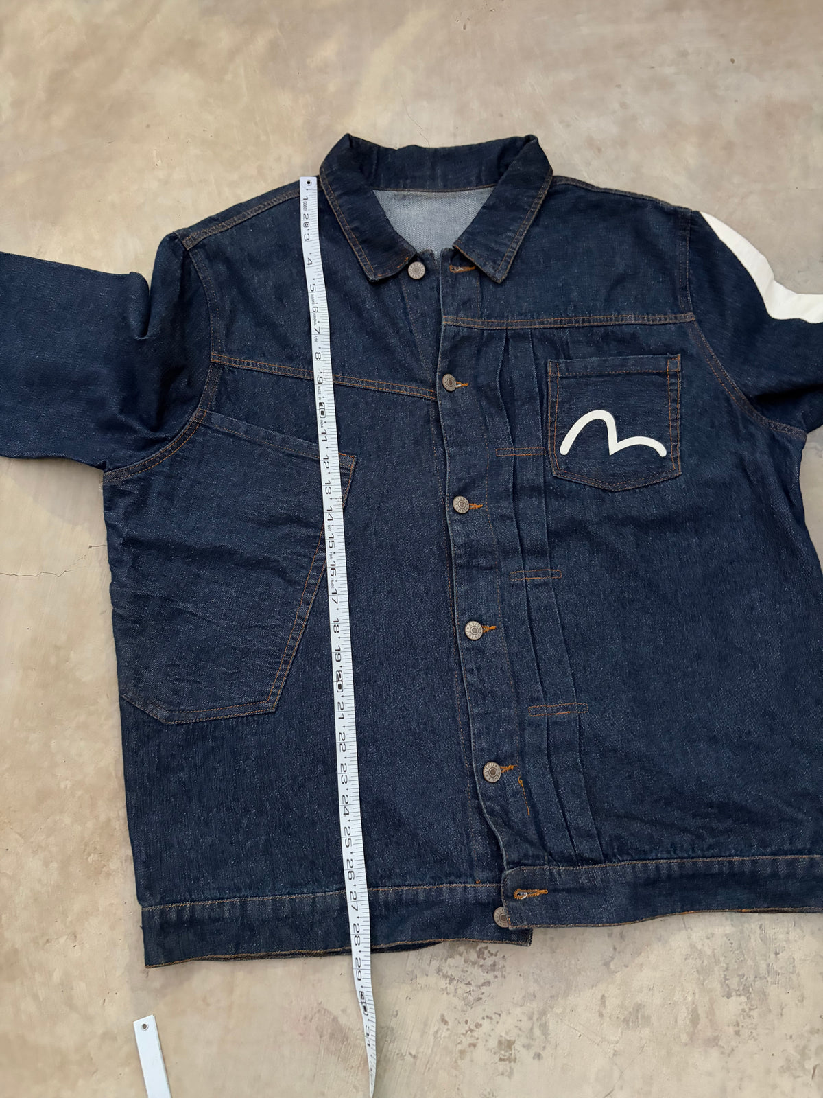 Rare Vintage Evisu Denim Diacock Jacket L/XL
