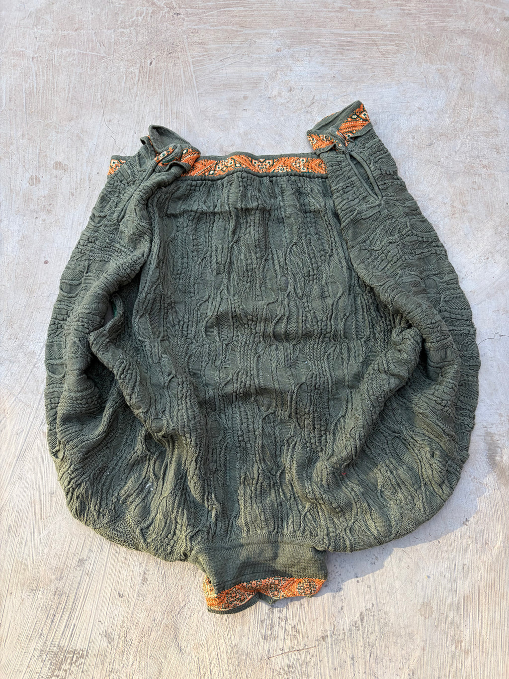 Vintage 90s COOGI Australia 1/4 Zip 3D Textured Knit Sweater  M