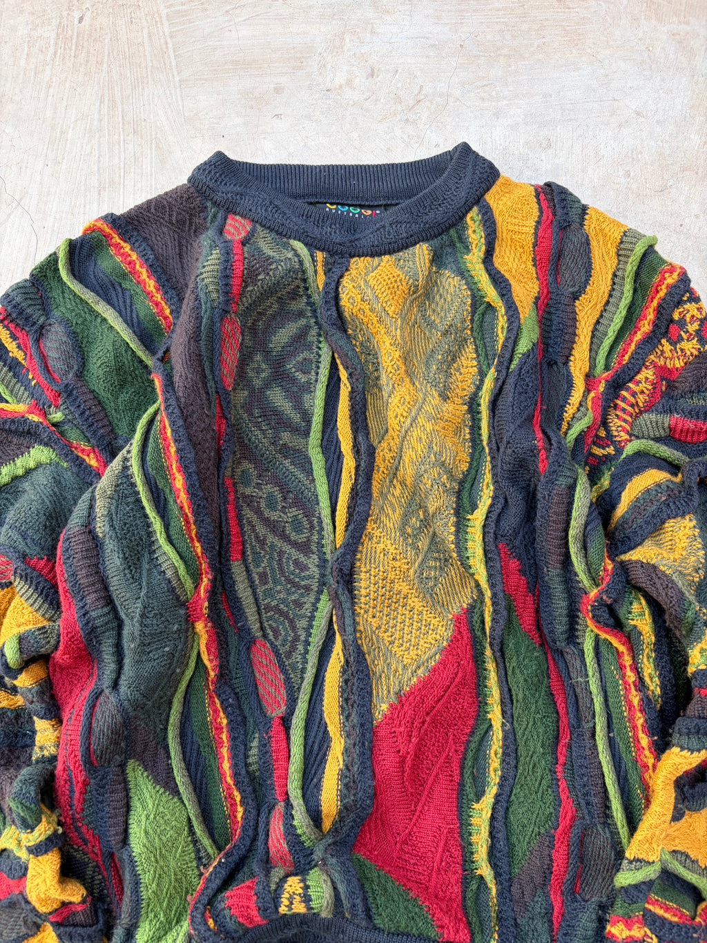 Vintage 90s COOGI Australia 3D Mercerised Cotton Knit Sweater S