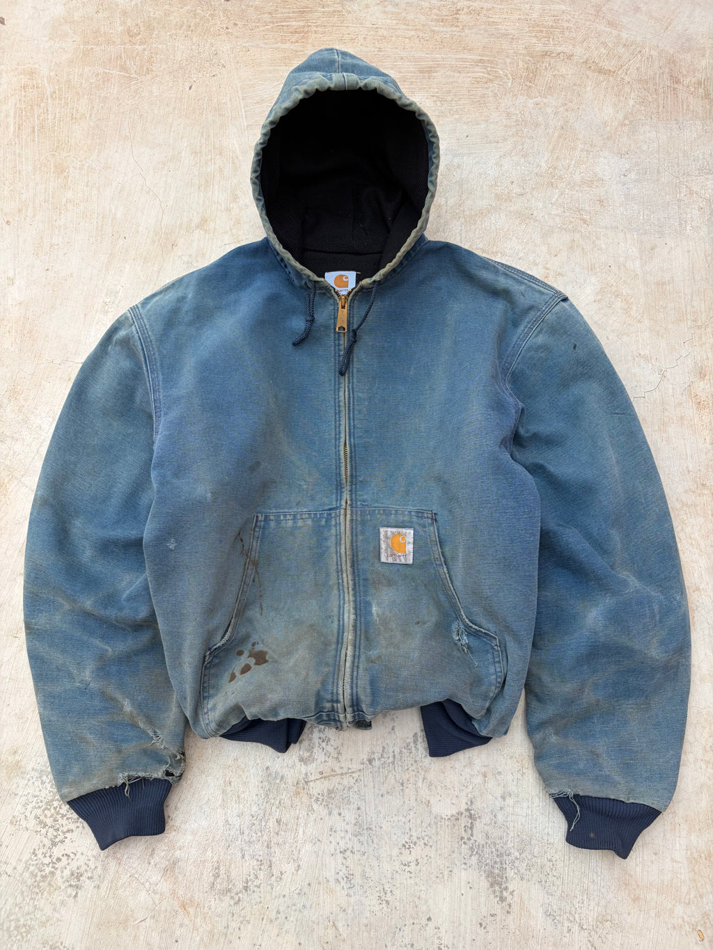 Vintage 1999 Sunfaded Carhartt Active Jacket J03 NVY XL