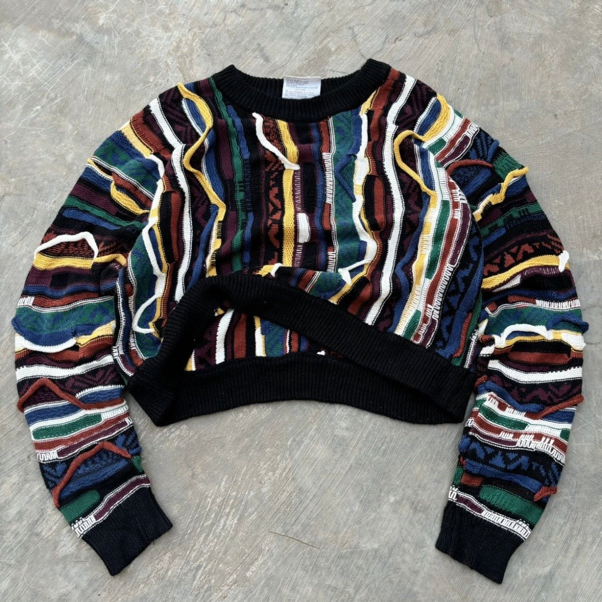 Vintage 90s 3D Knit M/L Womens