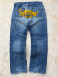 Vintage BAPE Bathing Ape Denim Jeans Big Logo Back Embroidery Y2K 34