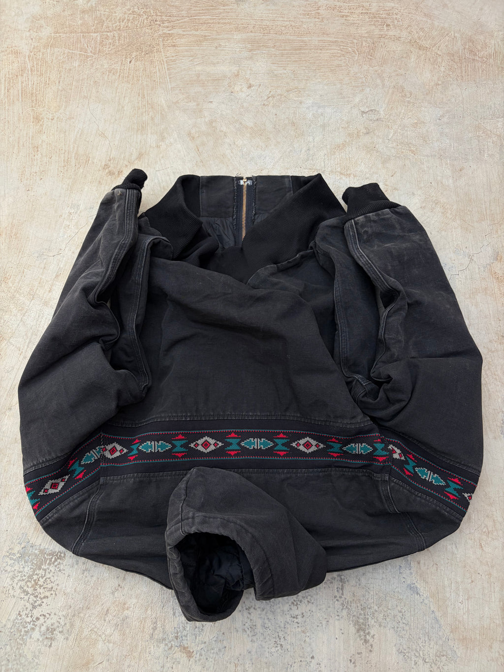 Vintage 90s Carhartt Aztec Active Jacket J78 BLK L