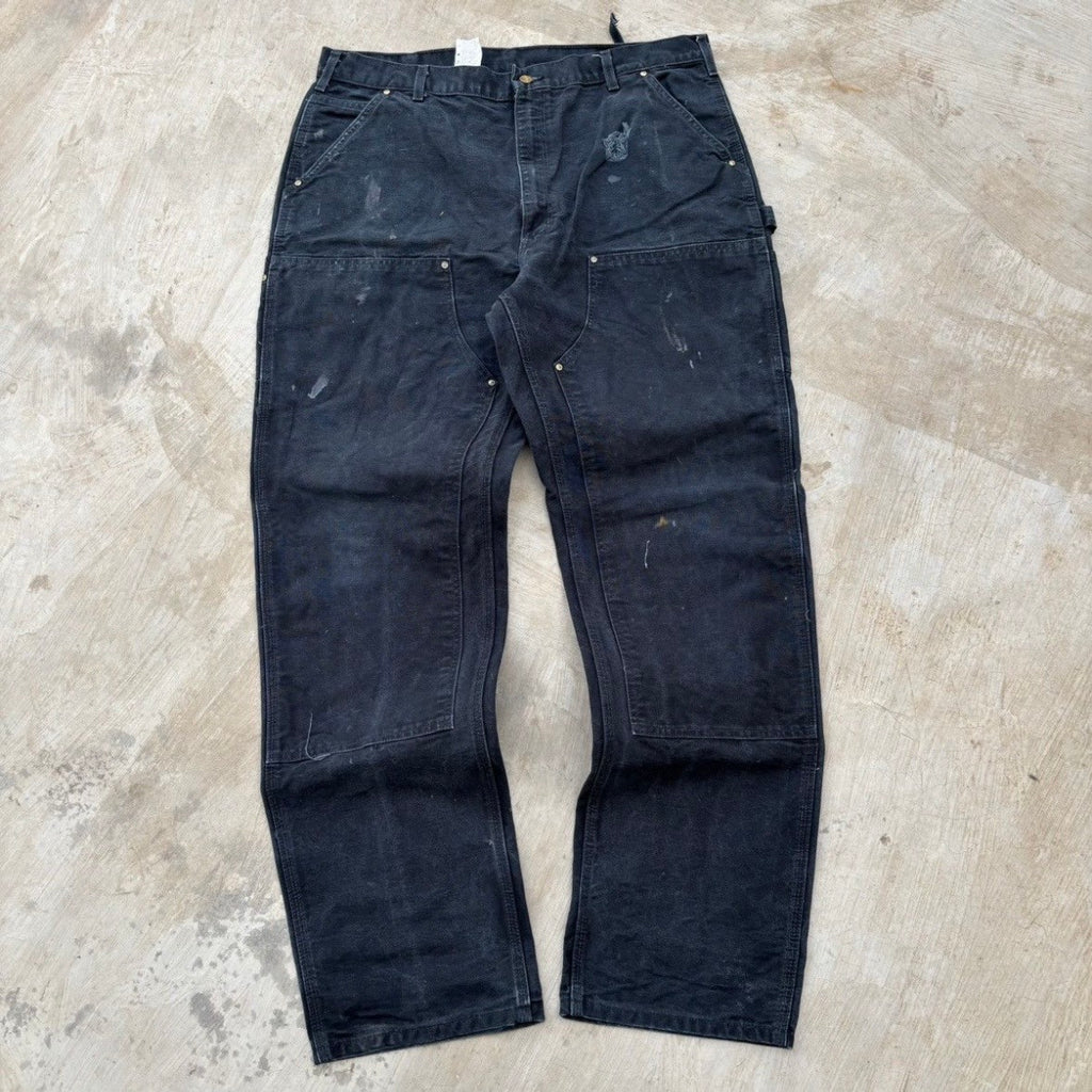 Vintage 00s Carhartt Double Knee Pant B01 BLK 40