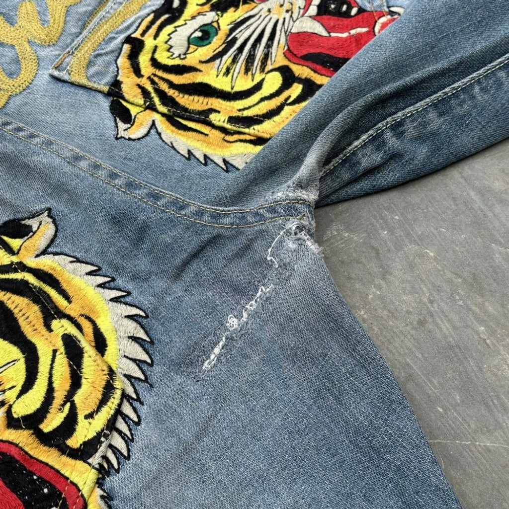 Vintage 00s Edhardy Lion Spell Out Jeans 36