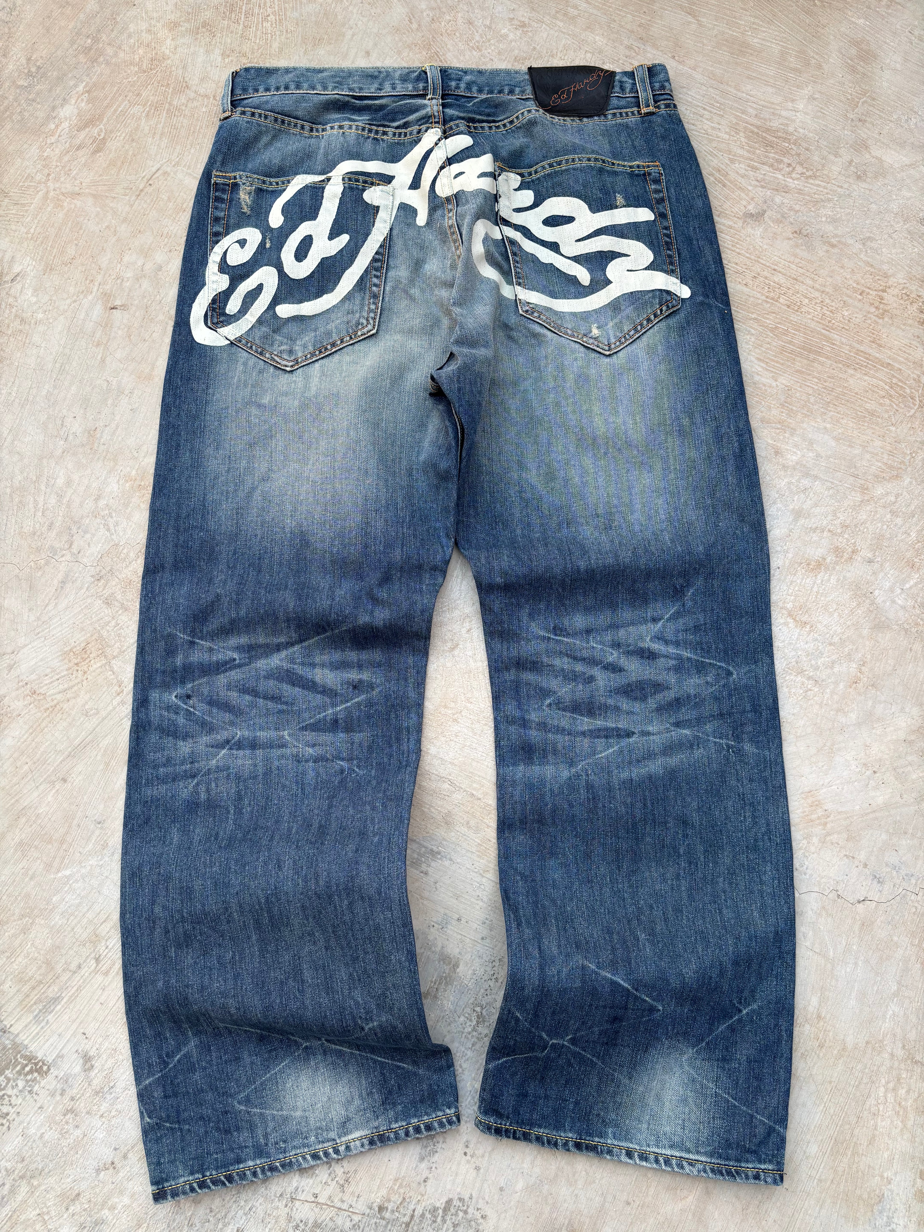Vintage 00s Edhardy Y2k Spellout Pant 36