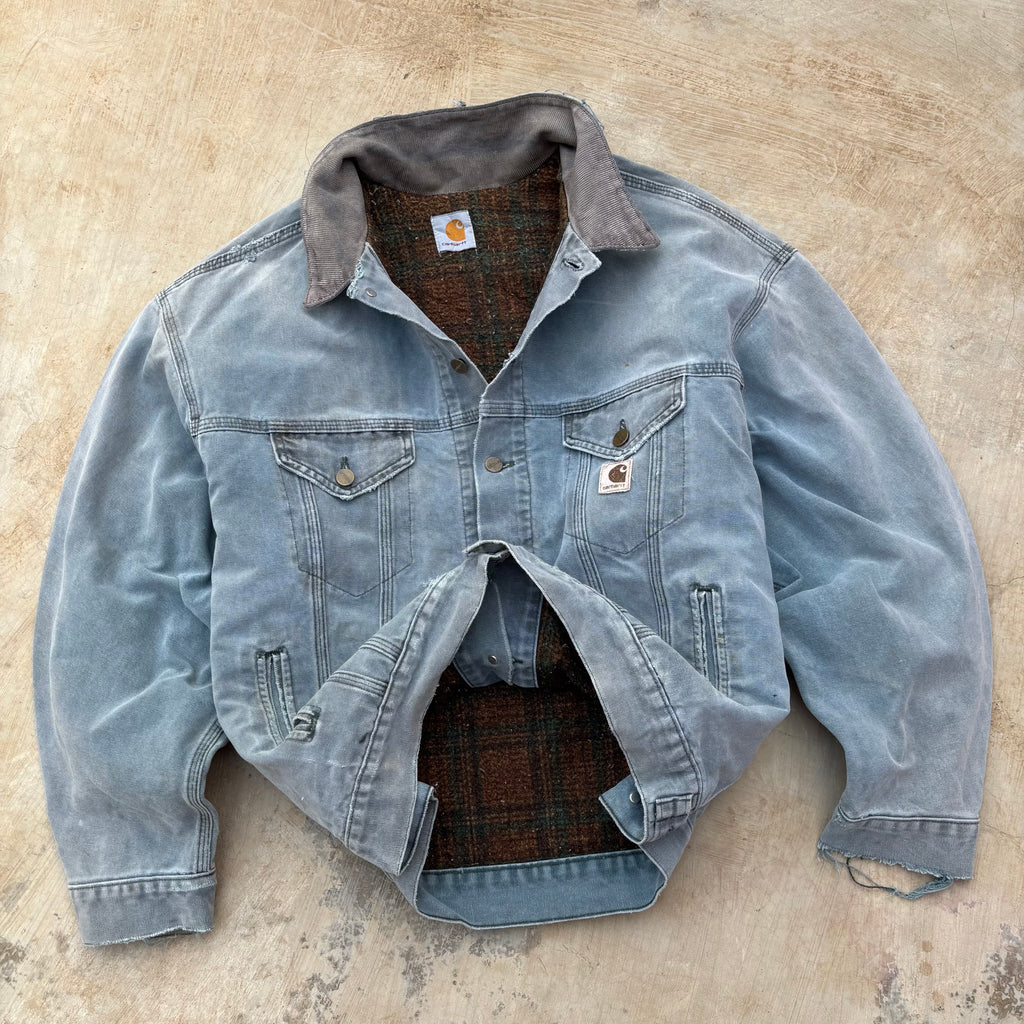 Vintage 90s Carhartt HTG Denim Trucker L/XL