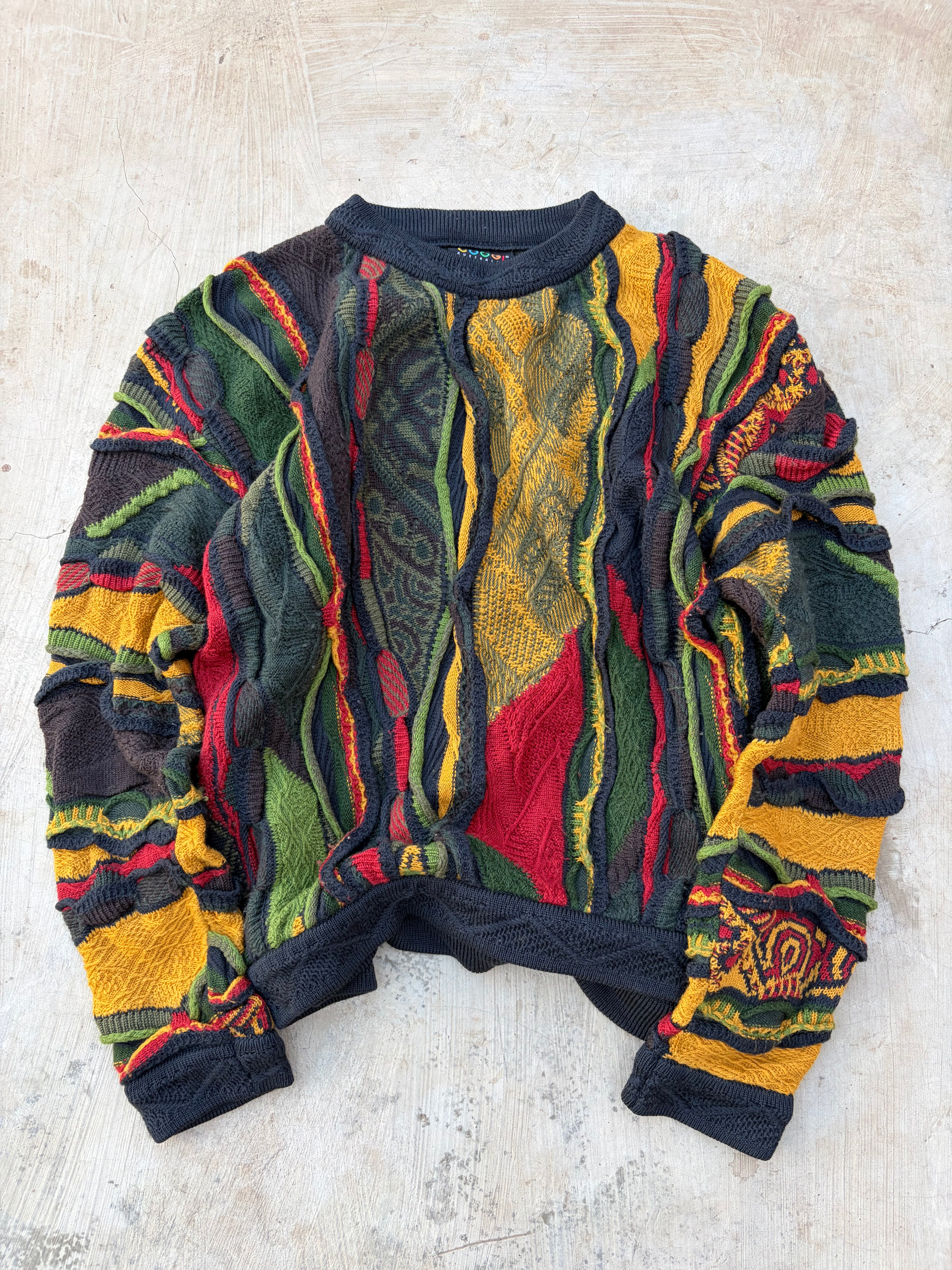 Vintage 90s COOGI Australia 3D Mercerised Cotton Knit Sweater S