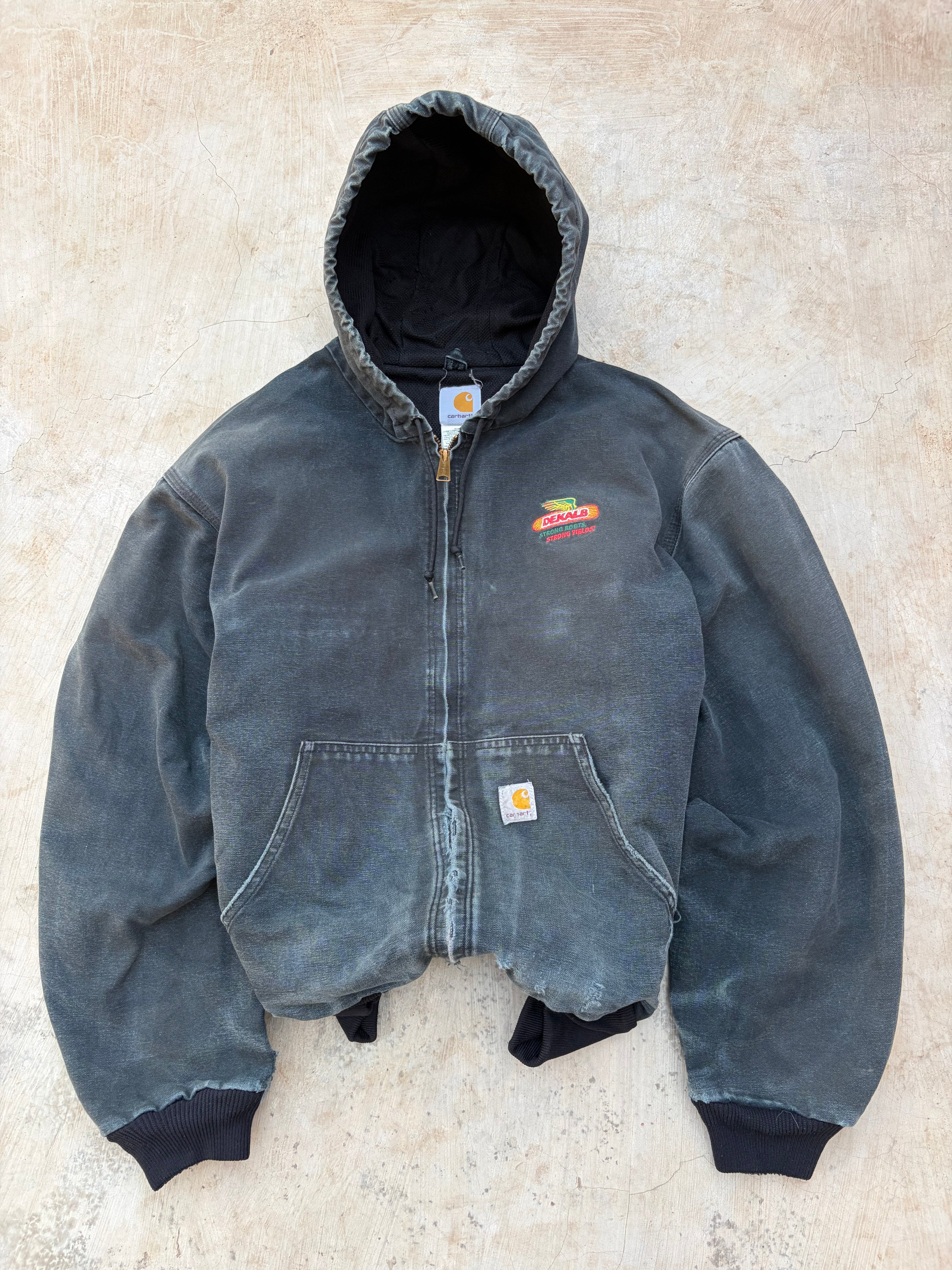 Vintage 00s Faded Carhartt Active Jacket J131 BLK XL