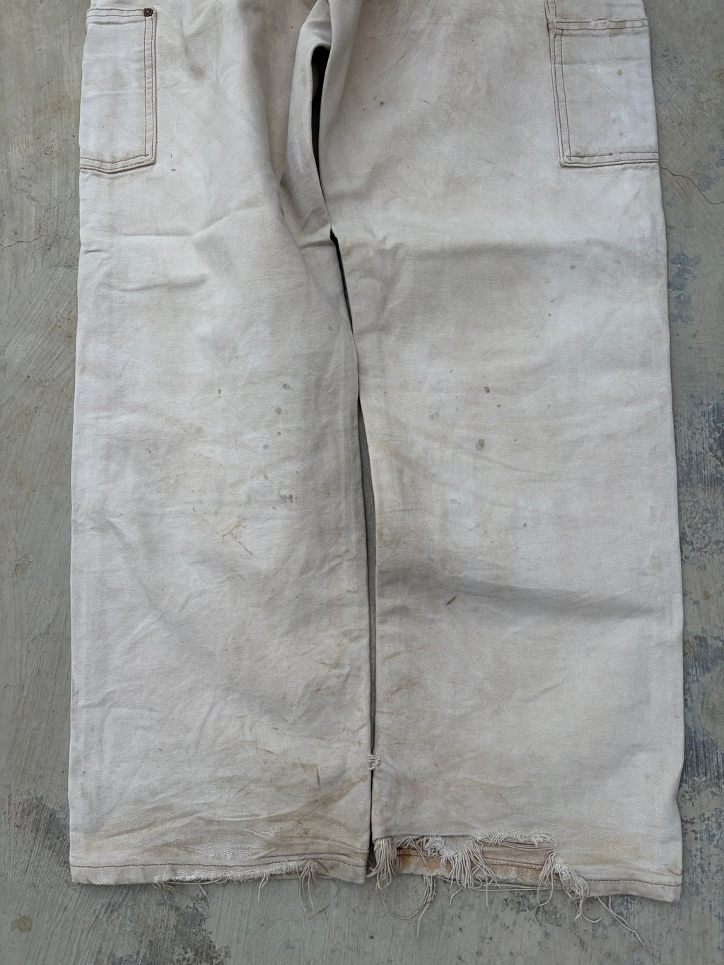 Vintage Faded & Thrashed Carhartt B136 BRN Double Knee 33