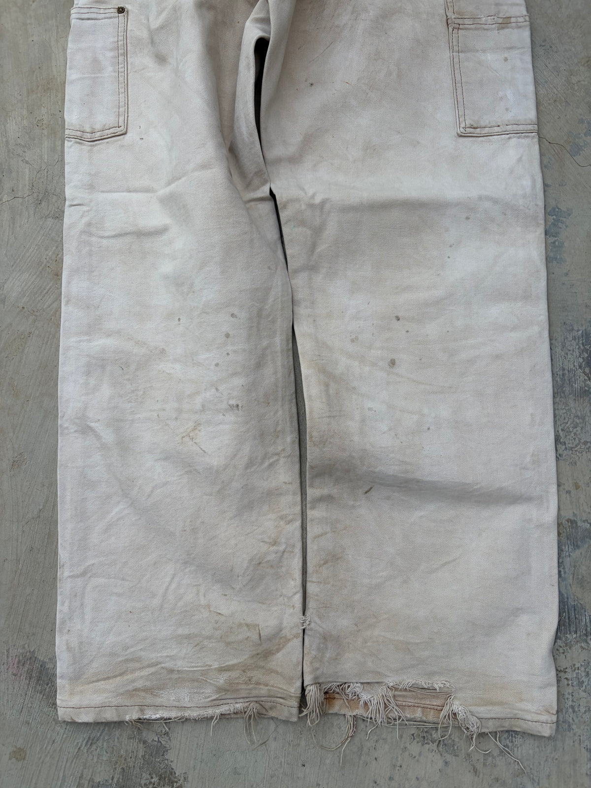 Vintage Faded & Thrashed Carhartt B136 BRN Double Knee 33