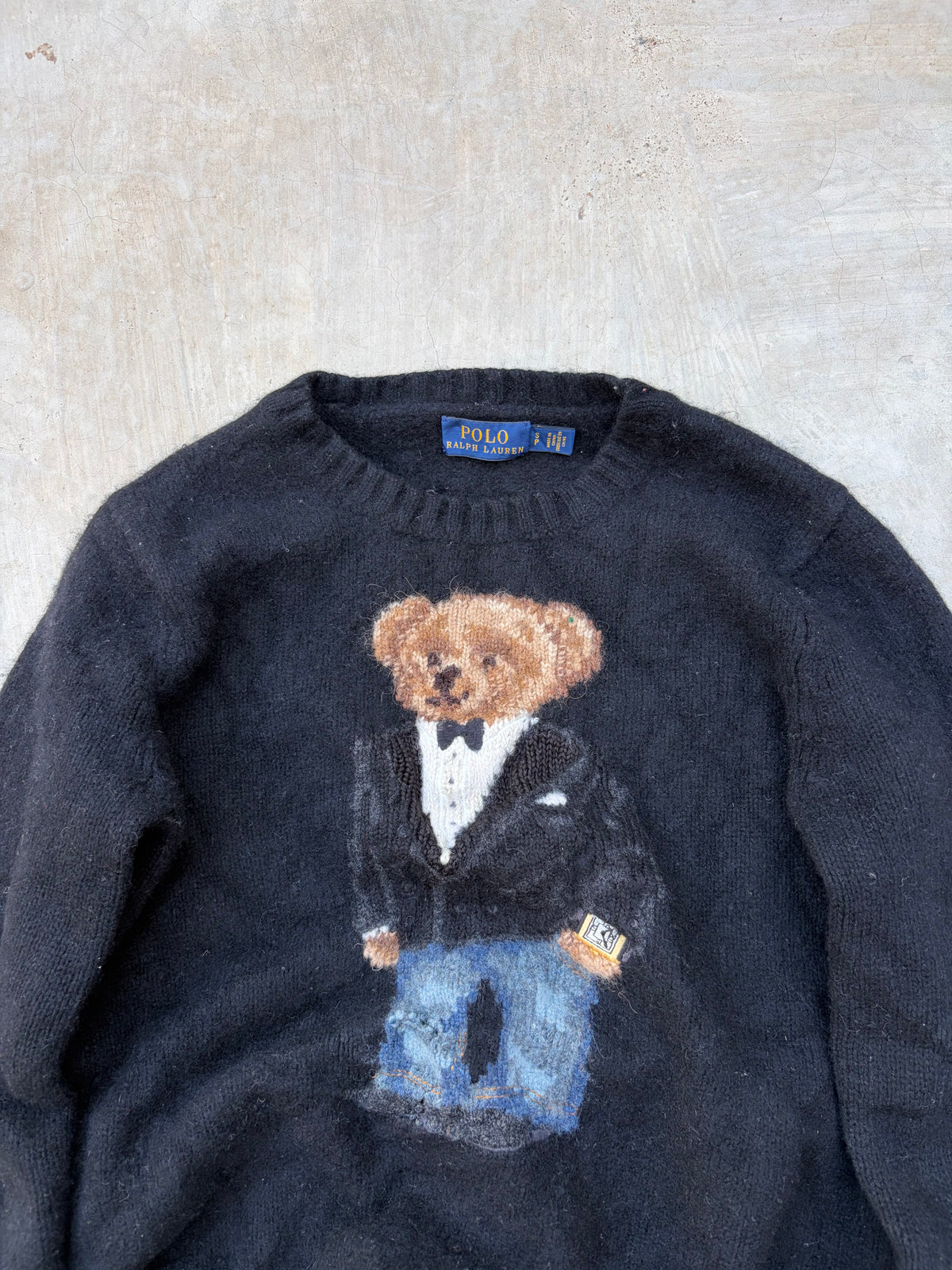 Vintage Polo Ralph Lauren Polo Bear Tuxedo Sweater S