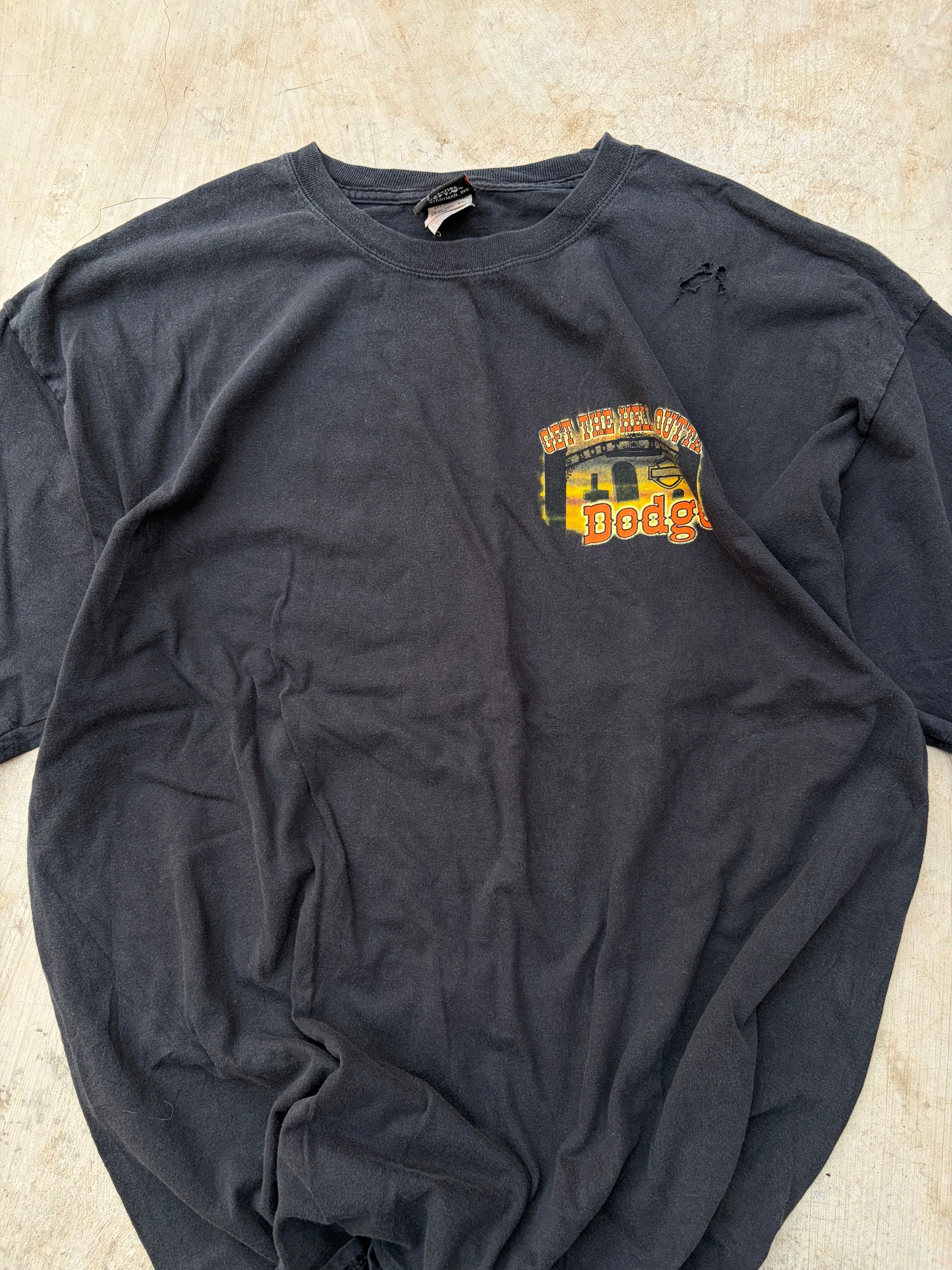 Vintage 2006 Harley Davidson Dodge City Kansas Tee L