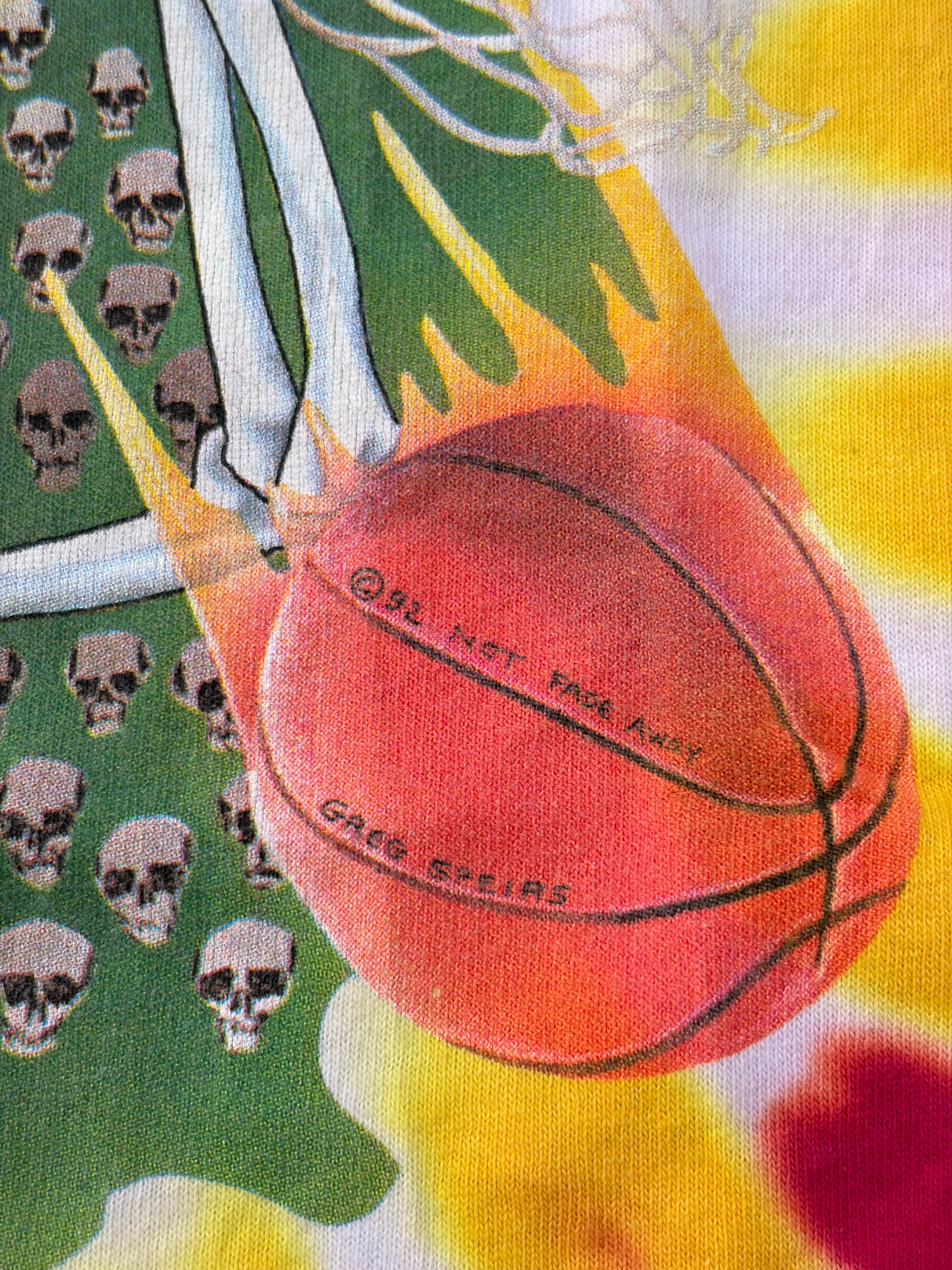Vintage 1992 Lithuania Olympic Basketball Grateful Dead Tie-Dye Tshirt XL