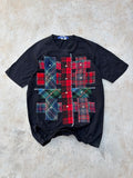 Junya Watanabe CDG Plaid Studded Patchwork T Shirt M