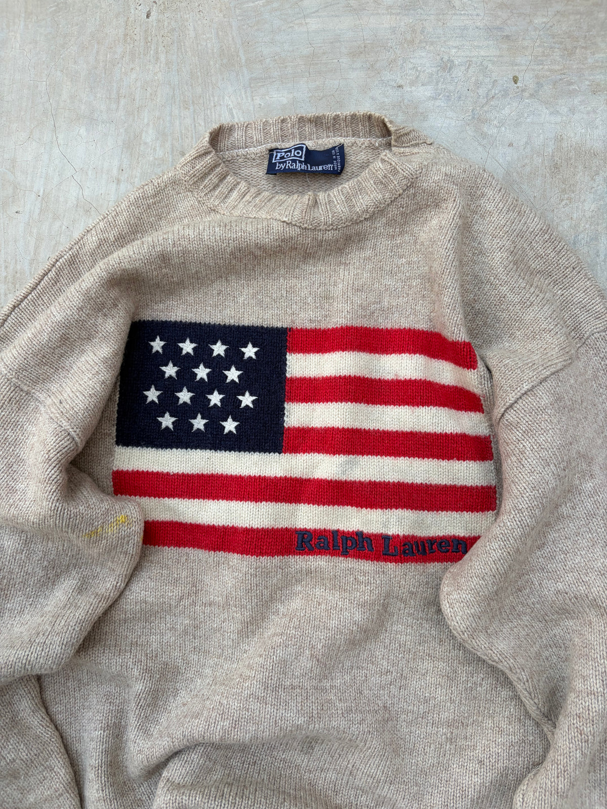 Vintage Polo Ralph Lauren American Flag Sweater M