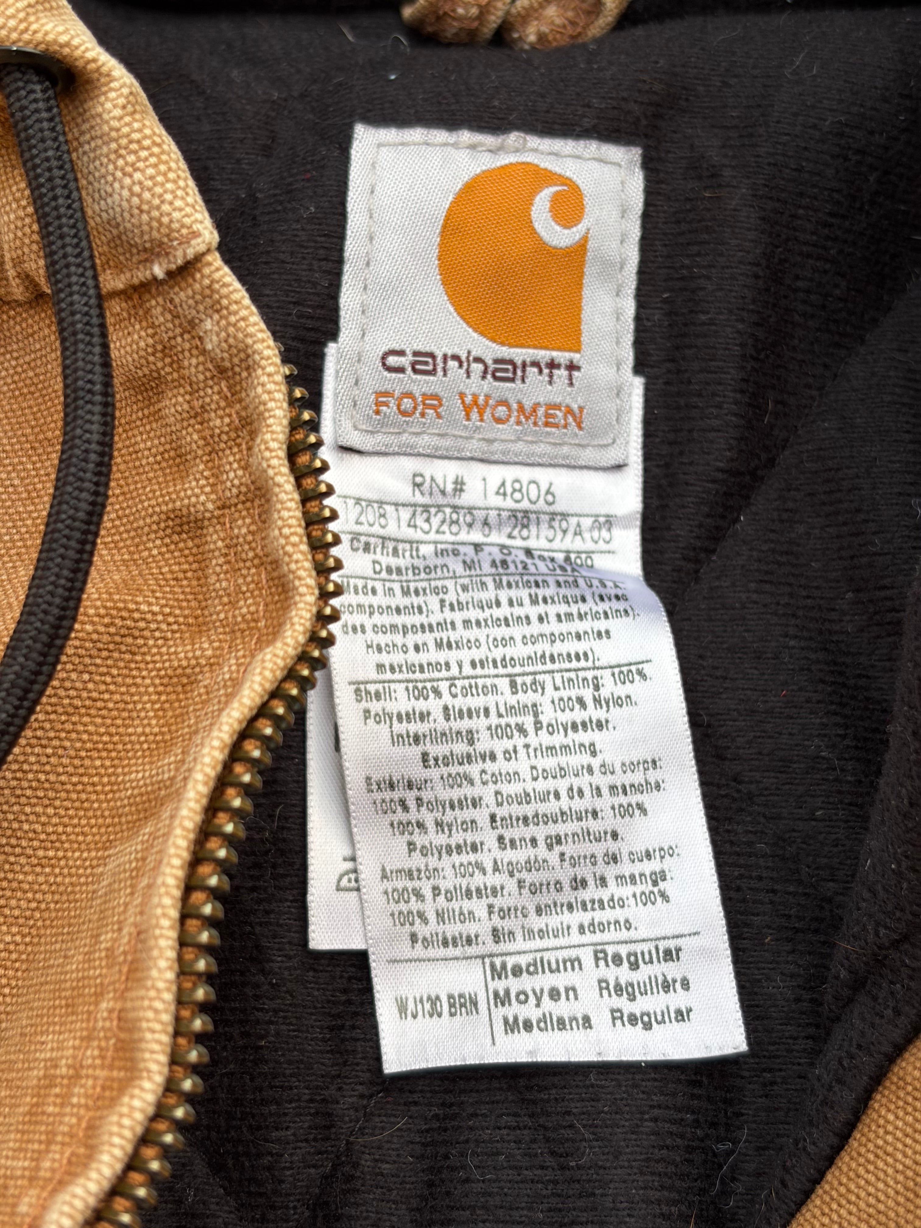 Vintage Carhartt Active Jacket WJ130 BRN M
