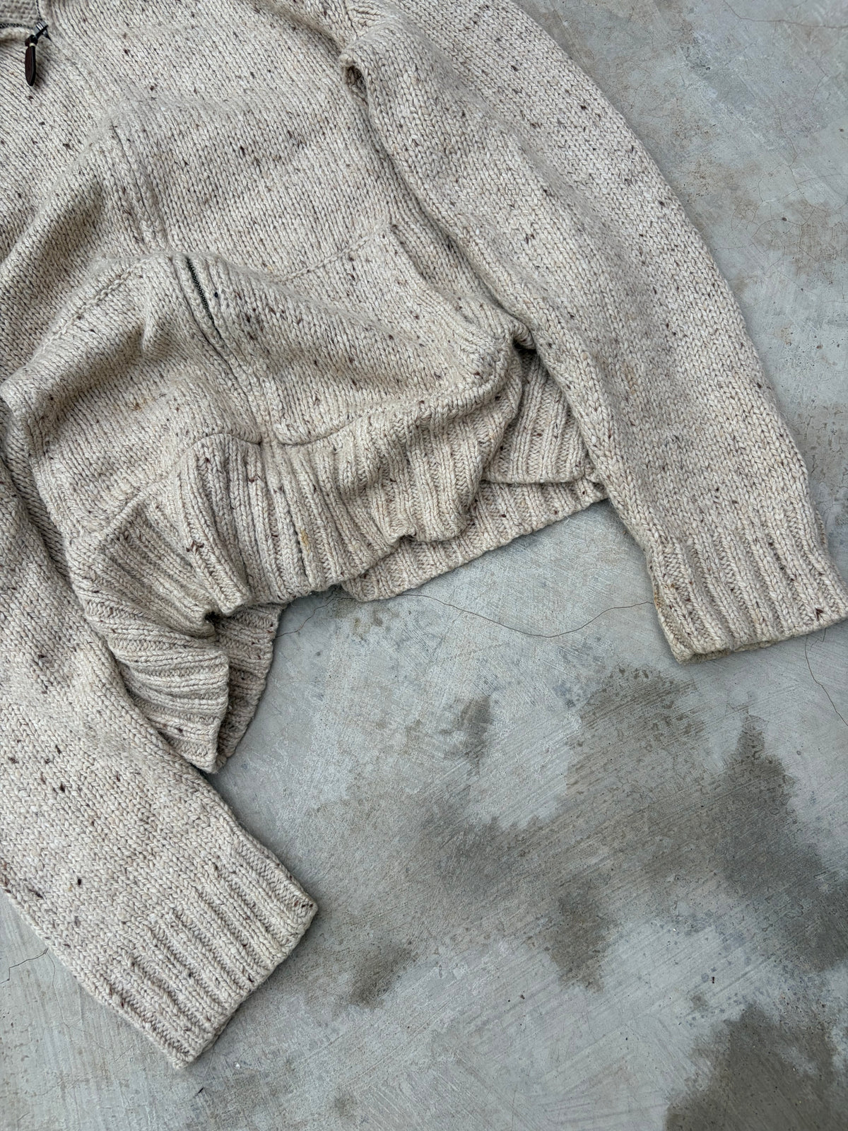Vintage 90s Polo Ralph Lauren Alpaca Wool Quarter-Zip Knit Sweater M/L